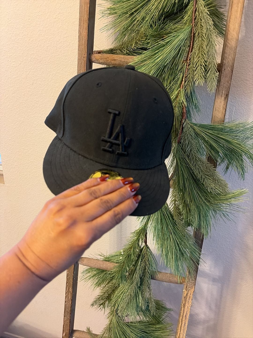 New Era Los Angeles Dodgers 59 Fitted Hat Size 7 1/2 Black 6