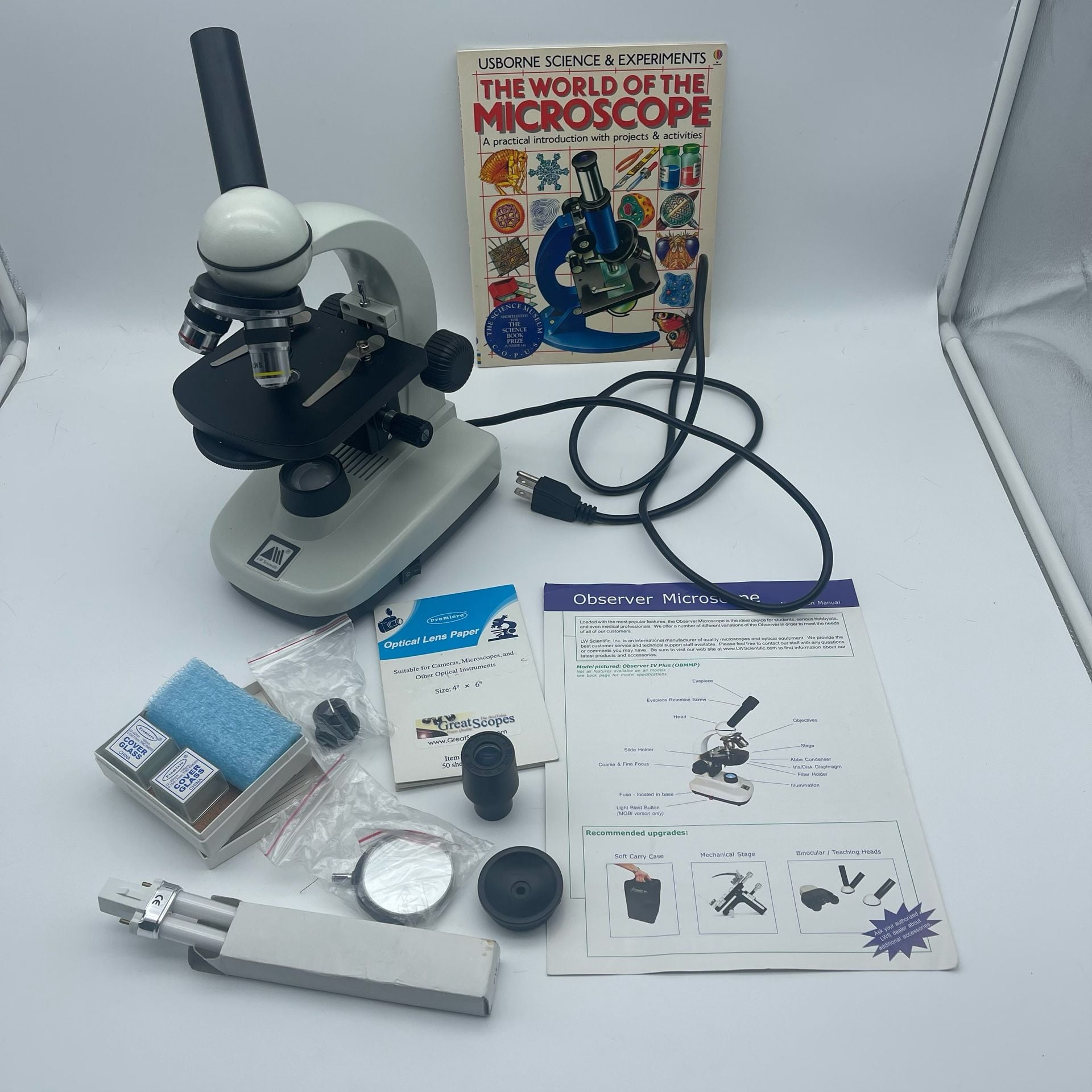 LW Scientific Observer Microscope Kit With Extras Used 2