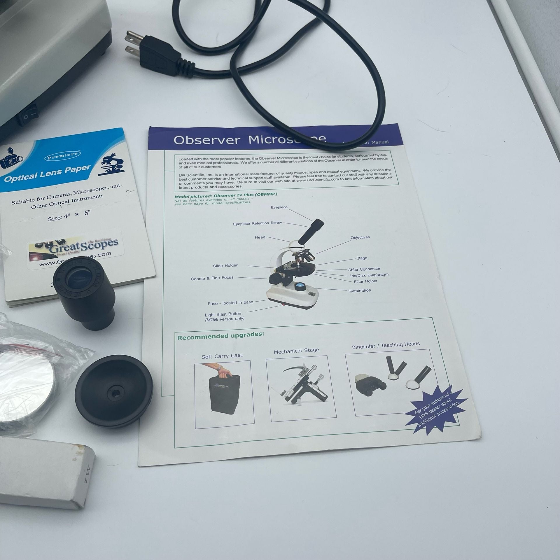 LW Scientific Observer Microscope Kit With Extras Used 5