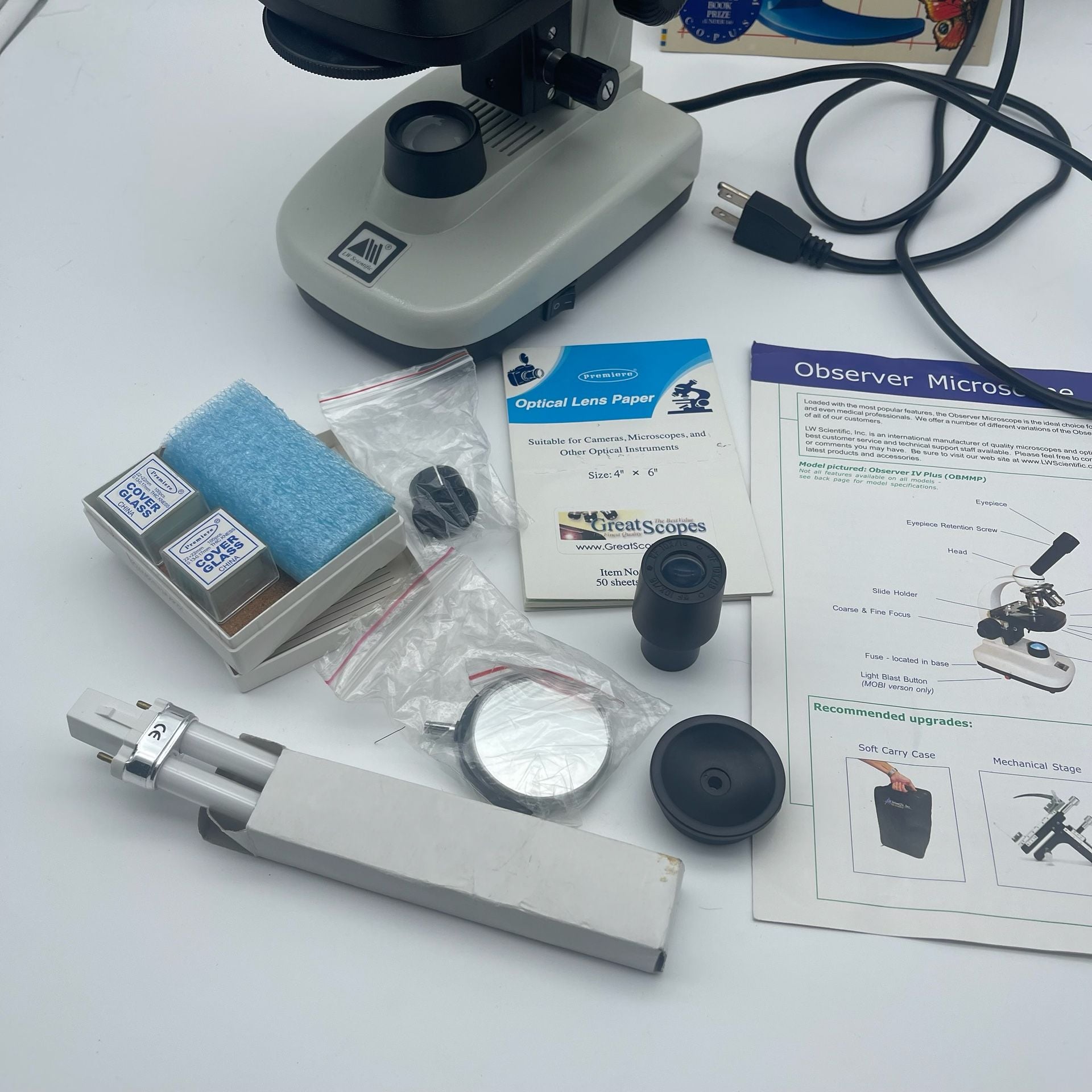 LW Scientific Observer Microscope Kit With Extras Used 6