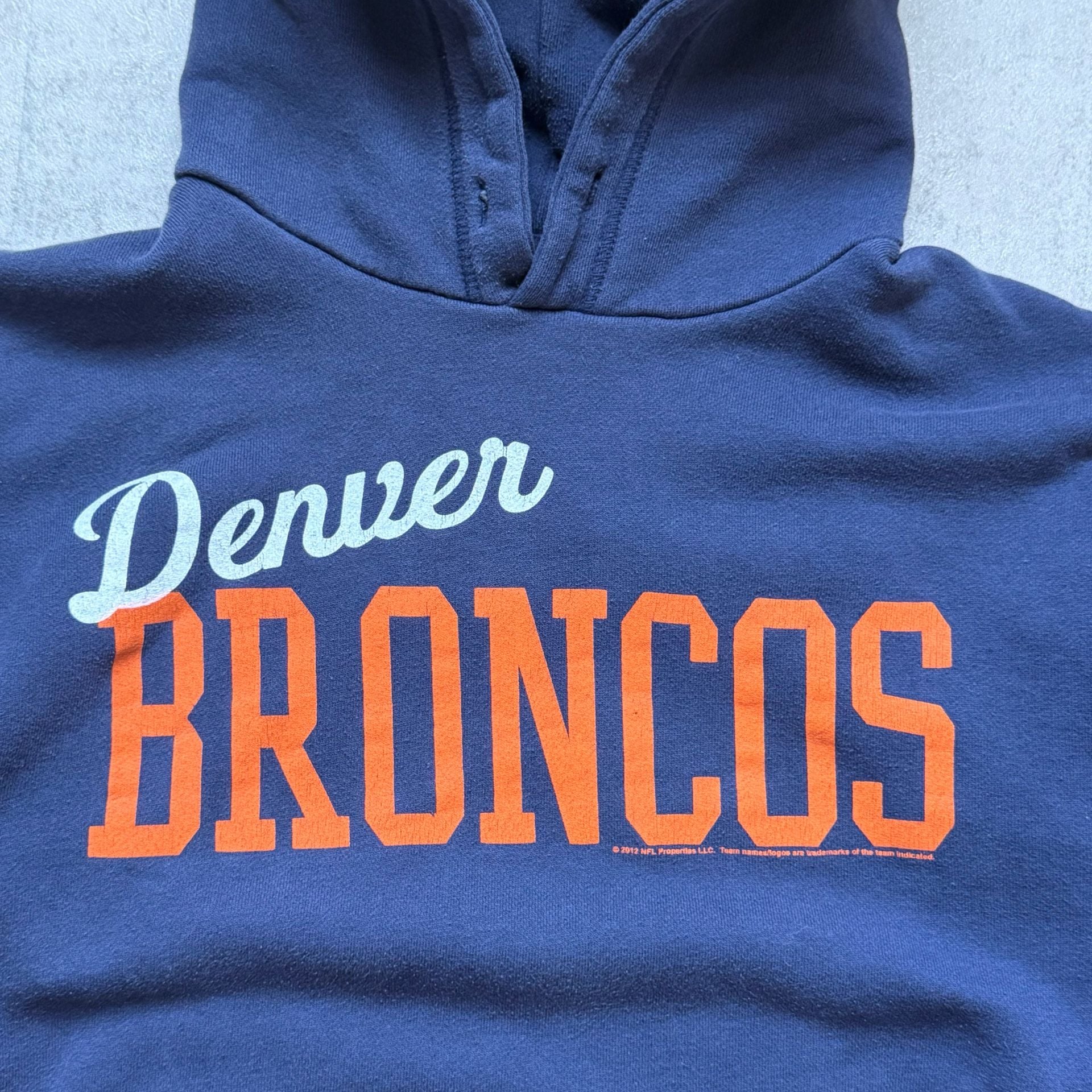 Junk Food Denver Broncos Hoodie Size L Navy Blue NFL Sweatshirt 4