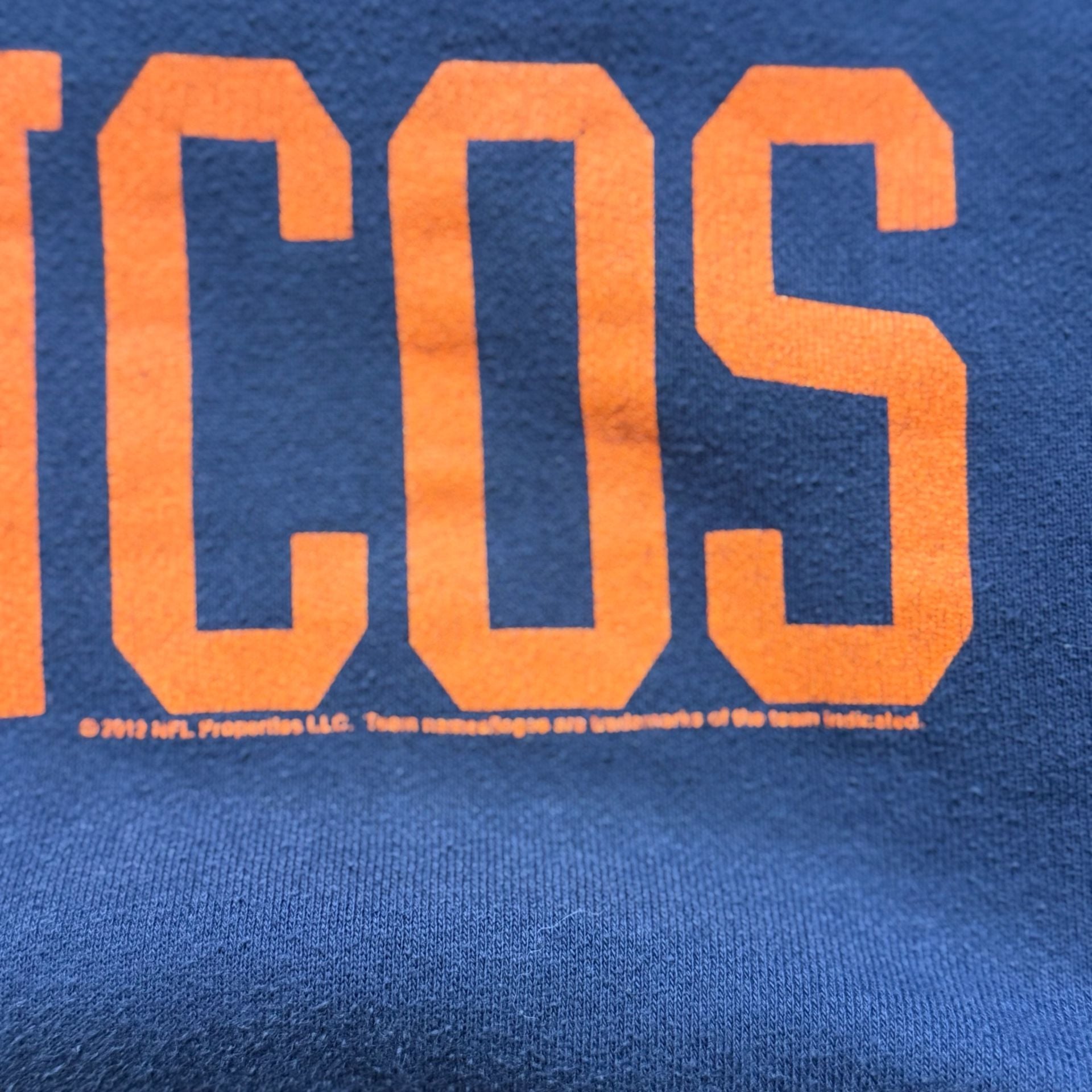 Junk Food Denver Broncos Hoodie Size L Navy Blue NFL Sweatshirt 5