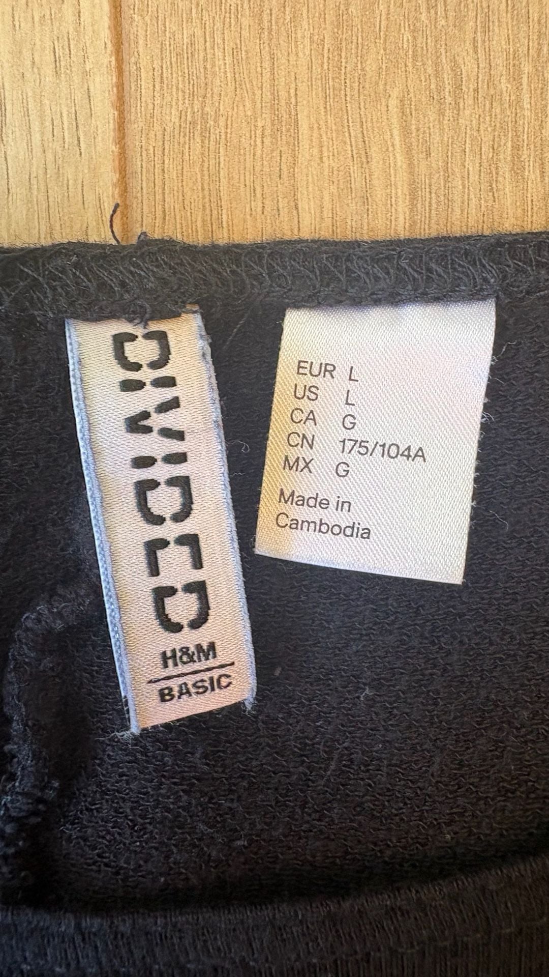 Divided By H&M Basic Black Long Sleeve Top Size L 3