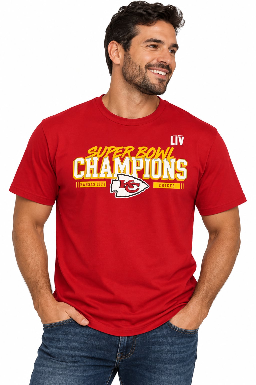 NFL Team Apparel Kansas City Chiefs Super Bowl LIV T-Shirt Size L Red 2