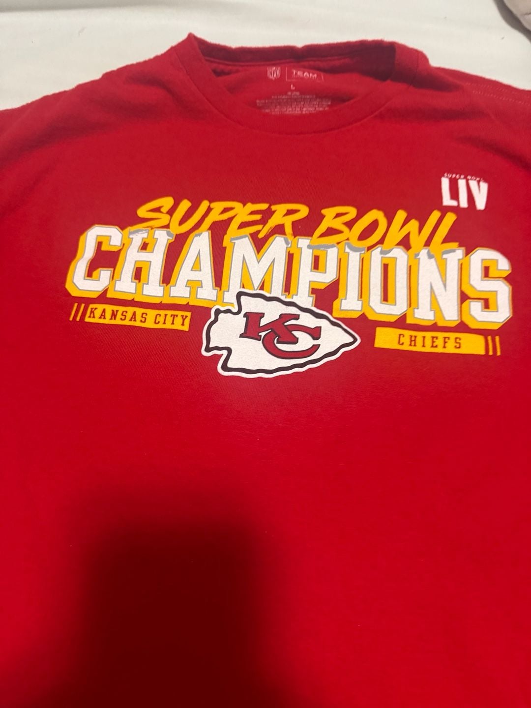NFL Team Apparel Kansas City Chiefs Super Bowl LIV T-Shirt Size L Red 4