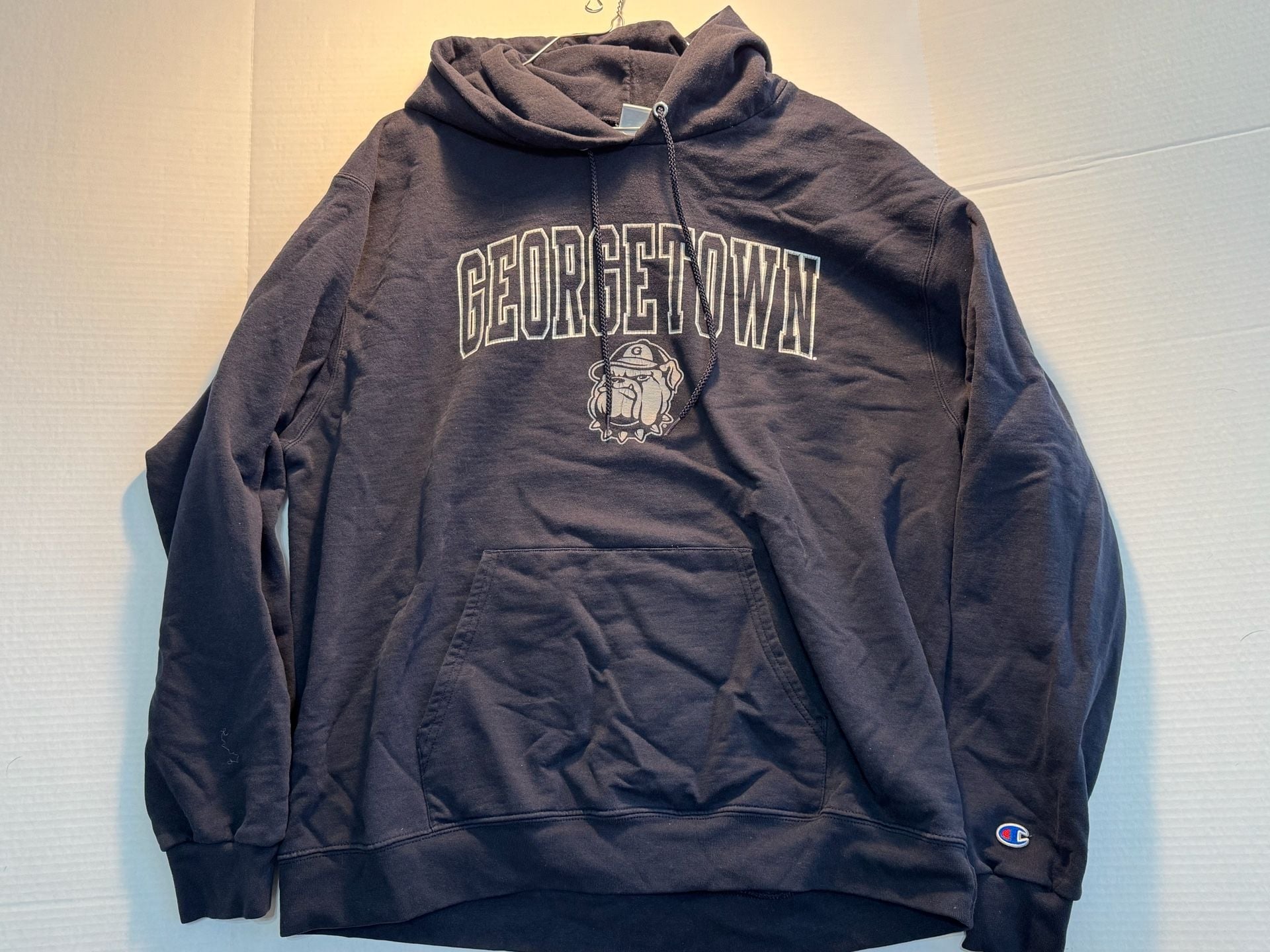 Champion Georgetown University Hoodie XL Navy Blue Sweatshirt 2