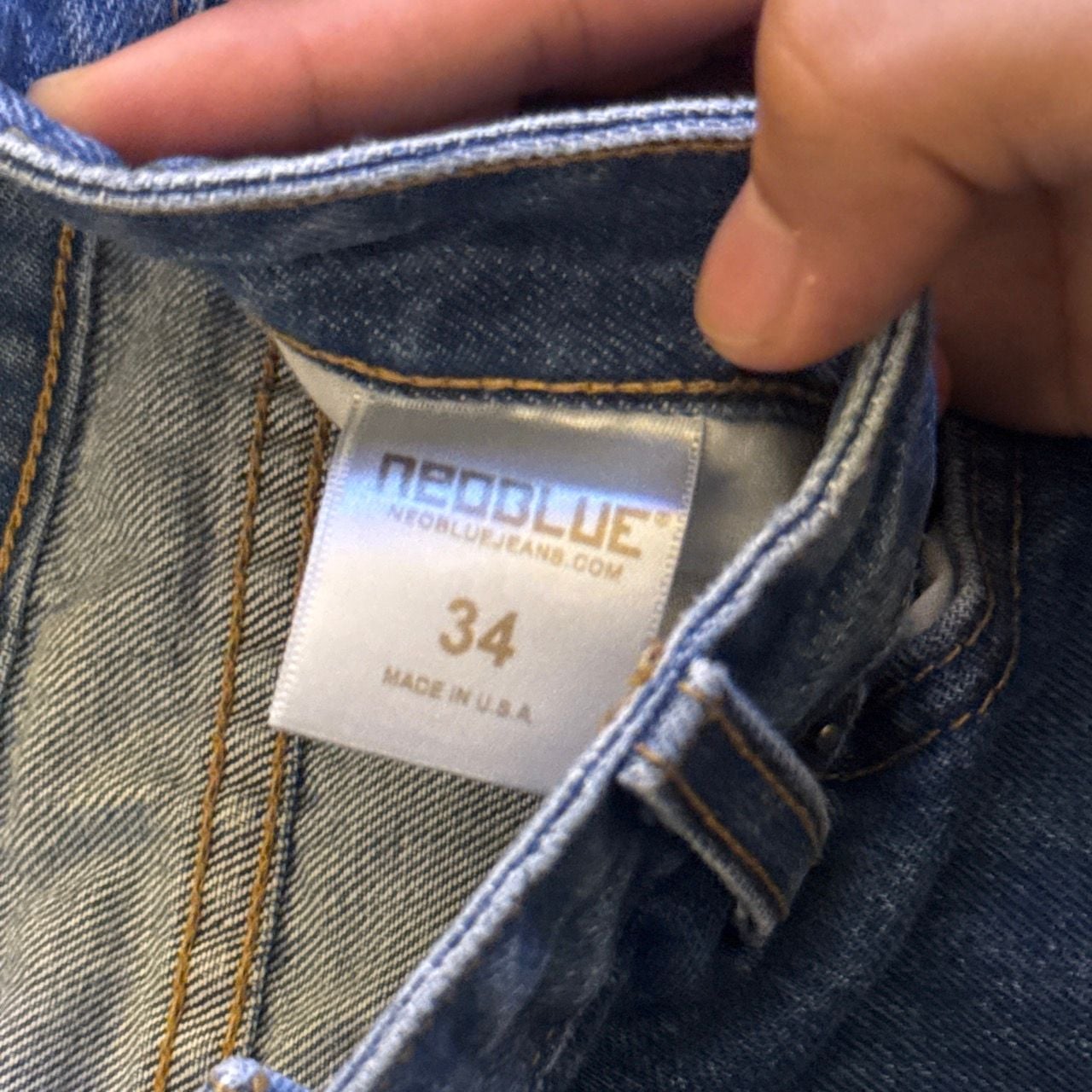 Neoblue Jeans Size 34 Blue Denim Pants Made In USA 6