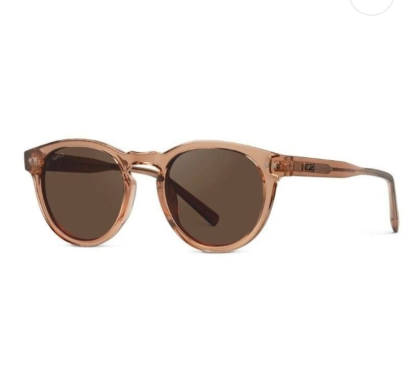 WMP Eyewear Tate Sunglasses Light Crystal Brown Brown Polarized 7