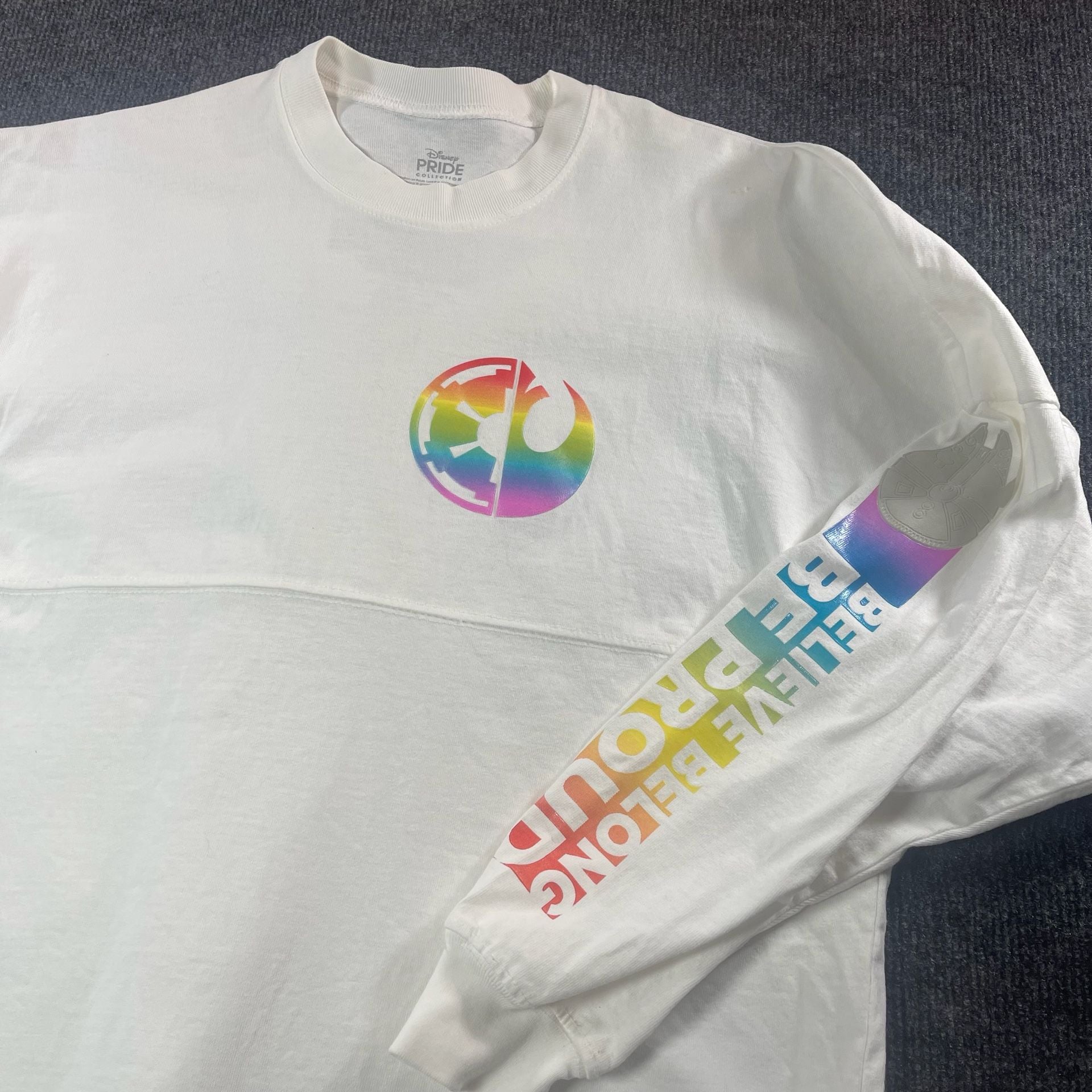 Disney Parks Star Wars Pride Spirit Jersey Size S White 2