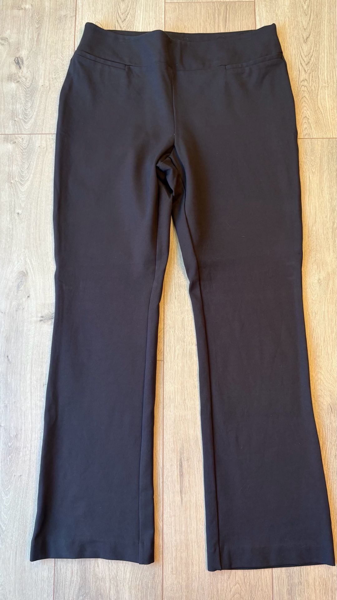 New York & Company Pants Size L Brown Pull-On Flare Trouser 2