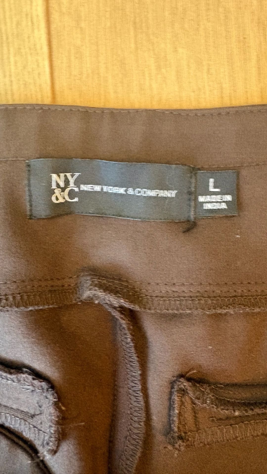 New York & Company Pants Size L Brown Pull-On Flare Trouser 4