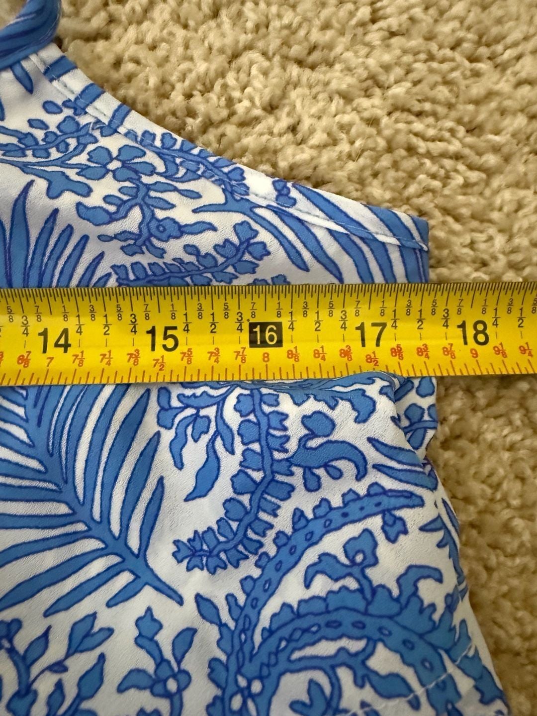 Show Me Your Mumu Crop Top Size Small Blue White Ruffle Camisole 5