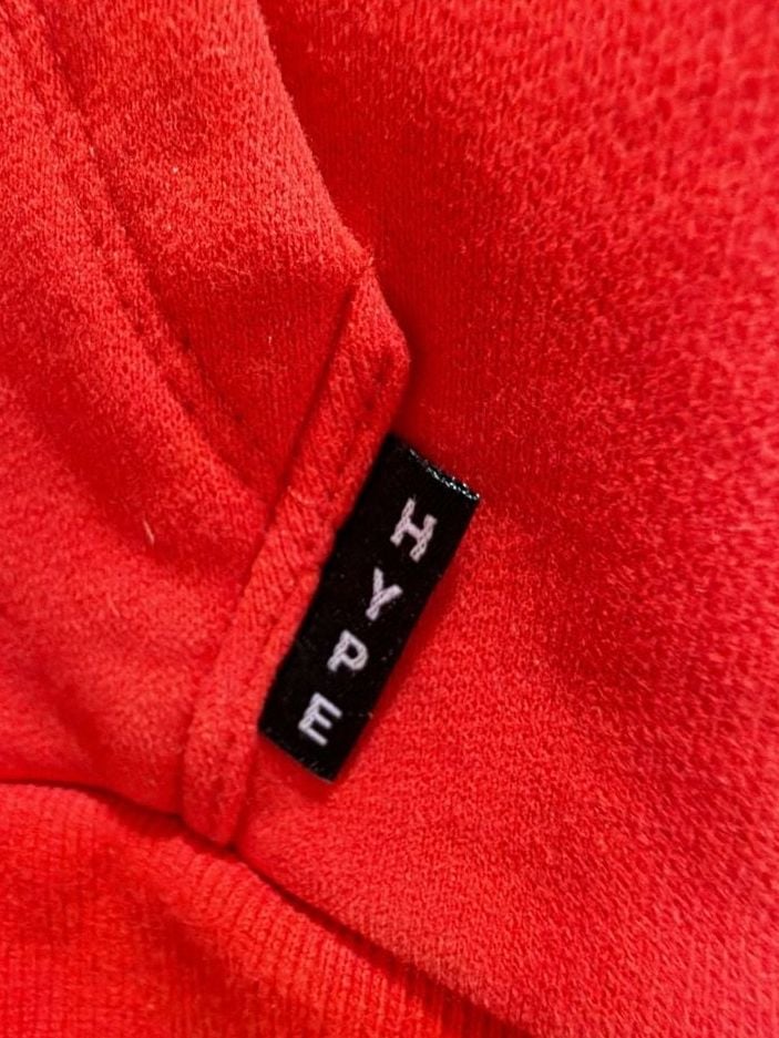 Hype And Vice Full Zip Cropped Hoodie Size S Red C Patch 4