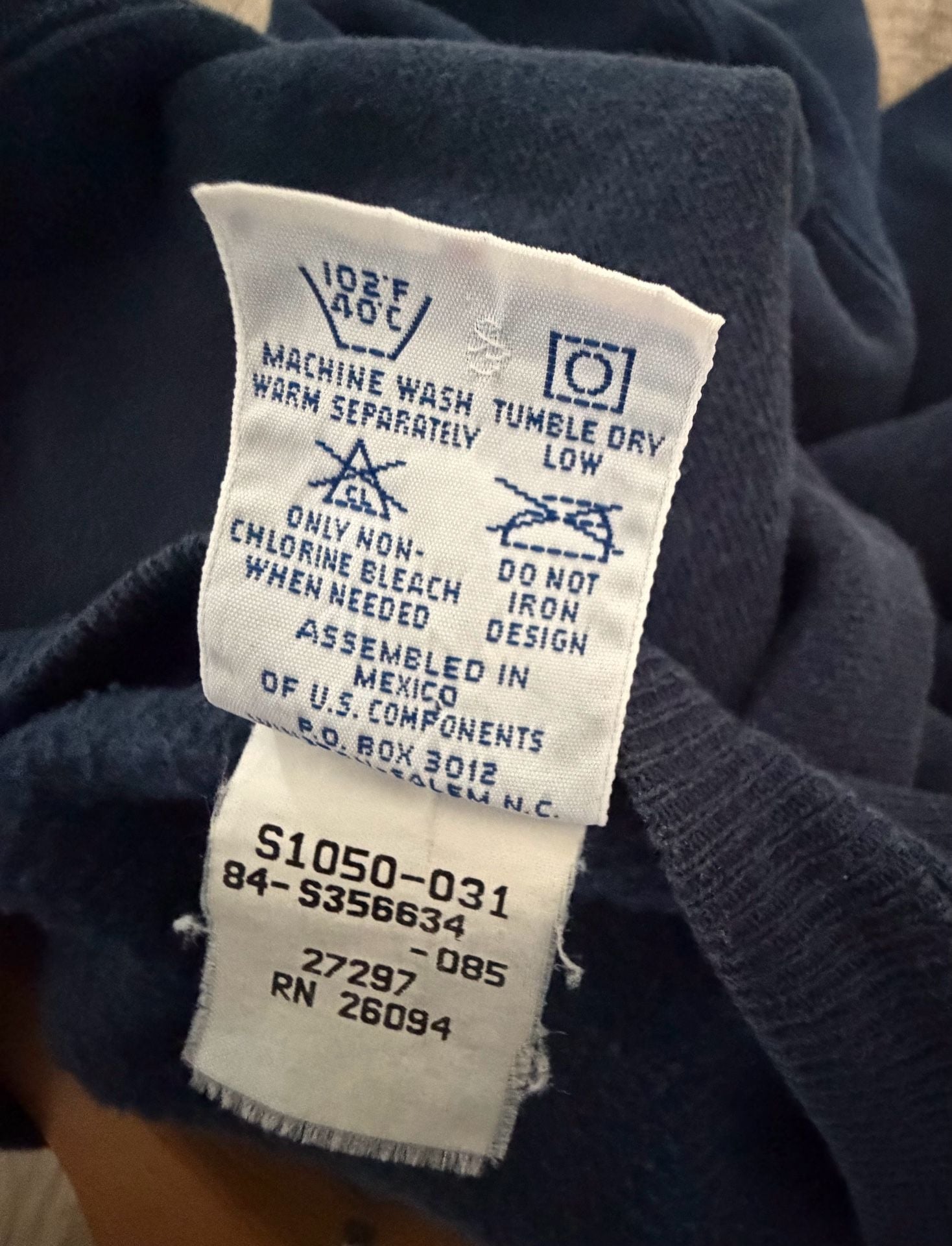 Vintage 1990s Champion Boston University Reverse Weave Sweatshirt Size Small Navy 5
