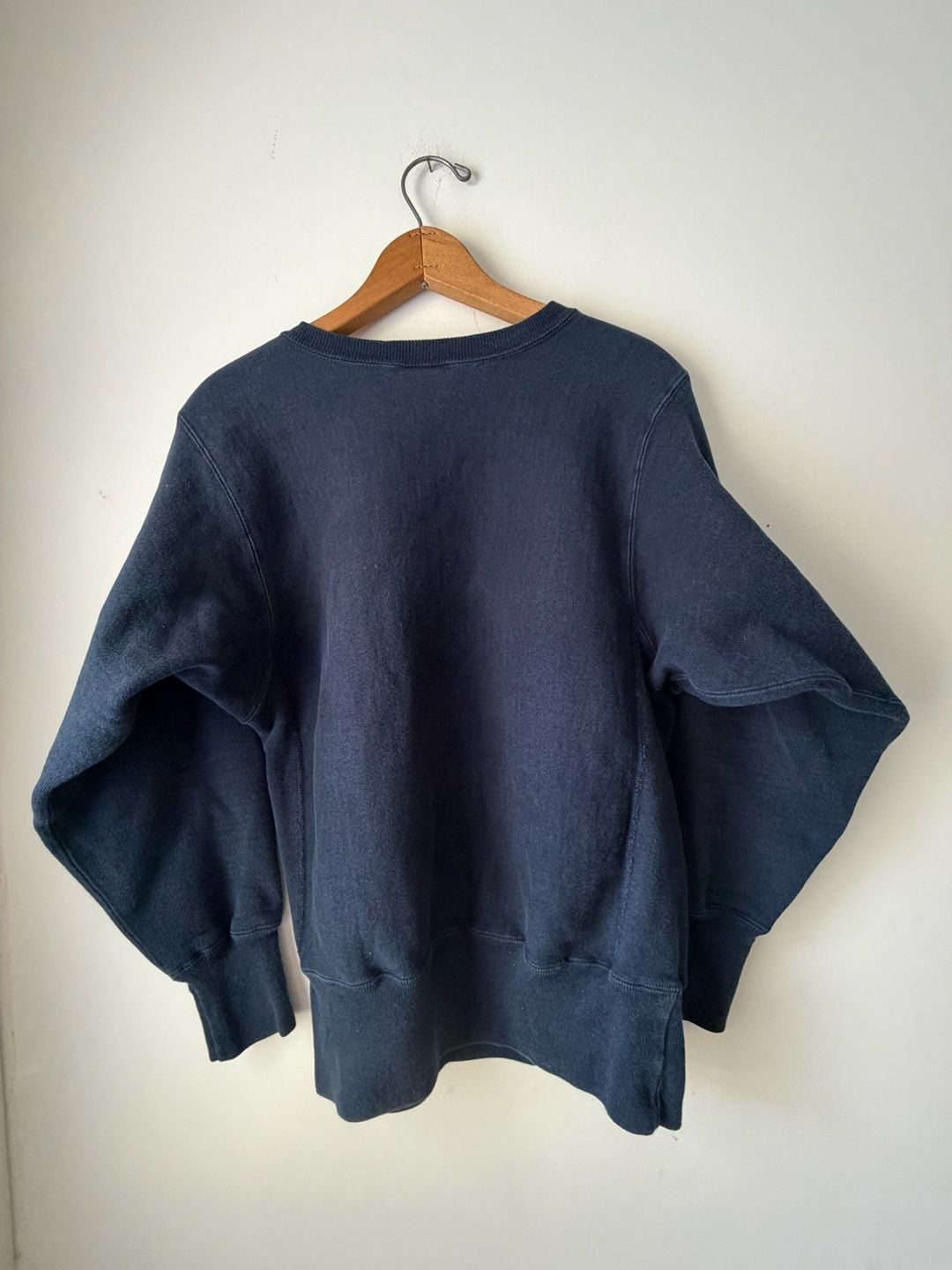 Vintage 1990s Champion Boston University Reverse Weave Sweatshirt Size Small Navy 7