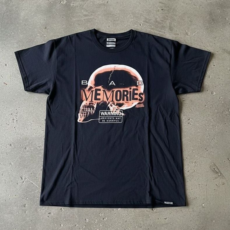 Broken Promises Bad Memories Graphic T-Shirt Large Black Cotton 2