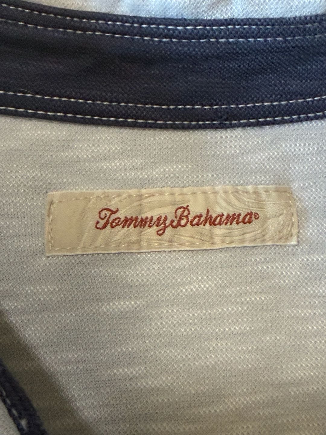 Tommy Bahama Polo Shirt Size XL White Short Sleeve Slub Knit 4