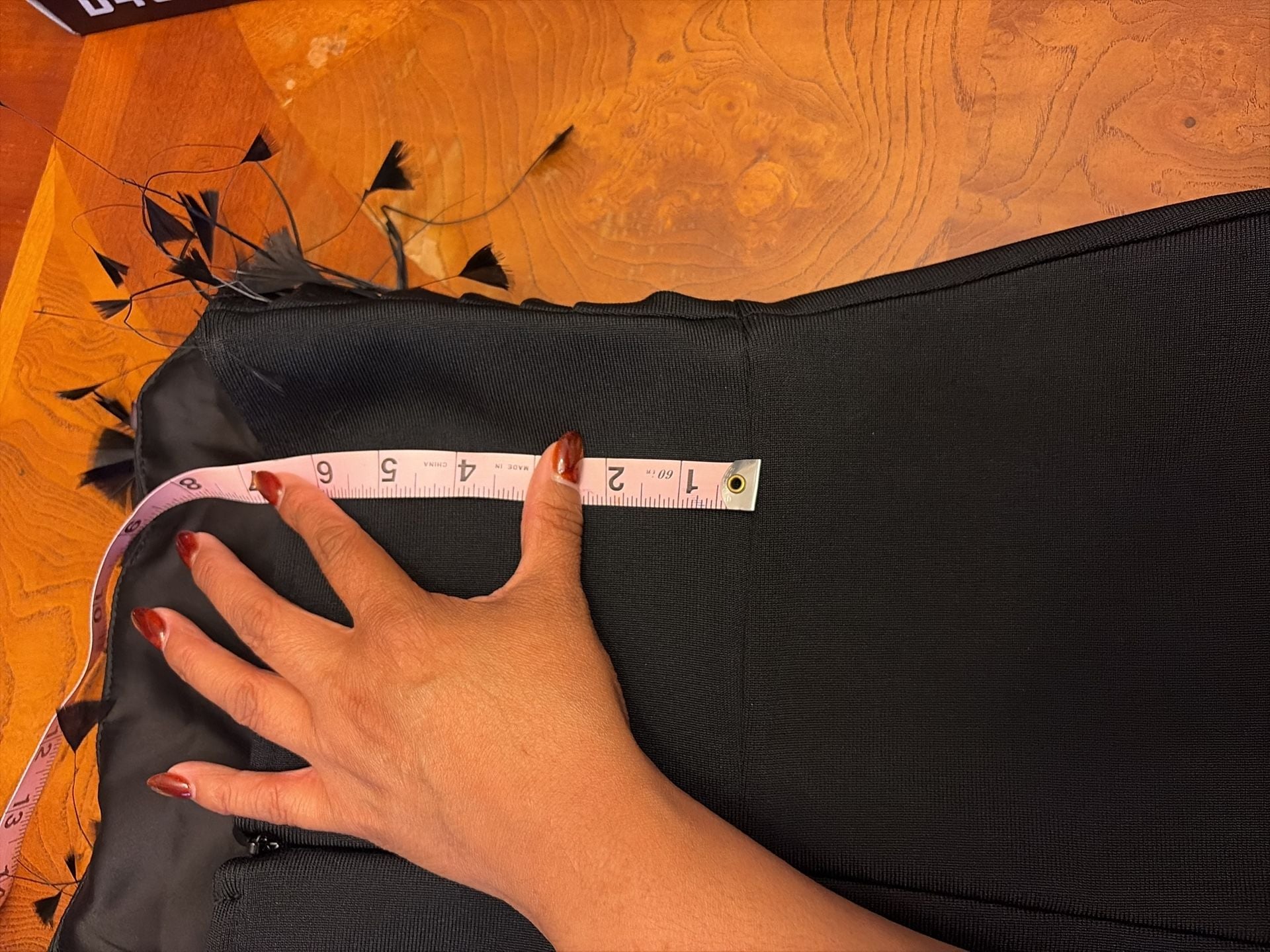 Sydney INC Strapless Feather Dress Black 7