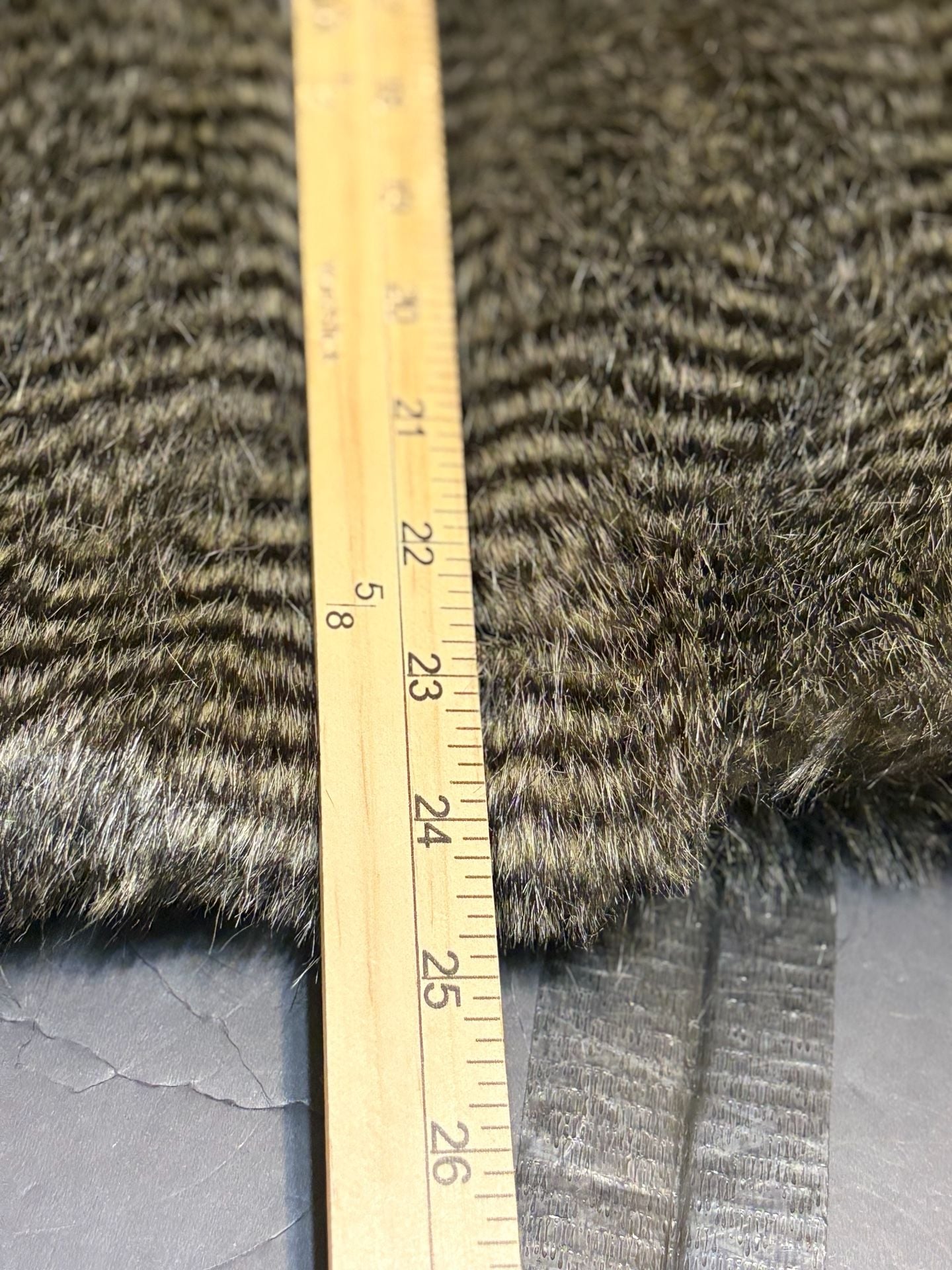 Glamsia Faux Fur Vest Size XLARGE Brown Striped Open Front 7