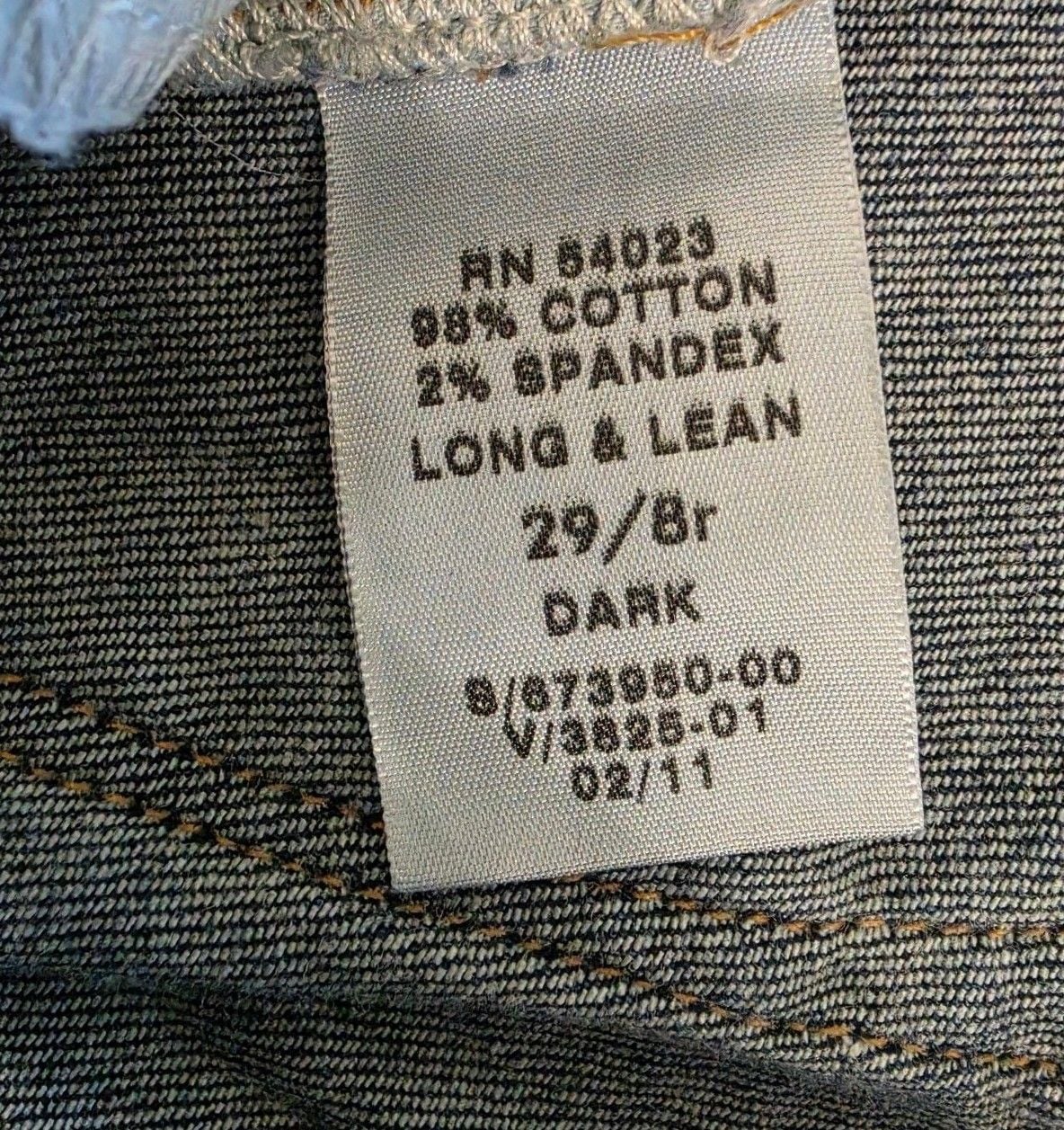 Gap 1969 Long & Lean Jeans Size 29/8r Dark Wash 5
