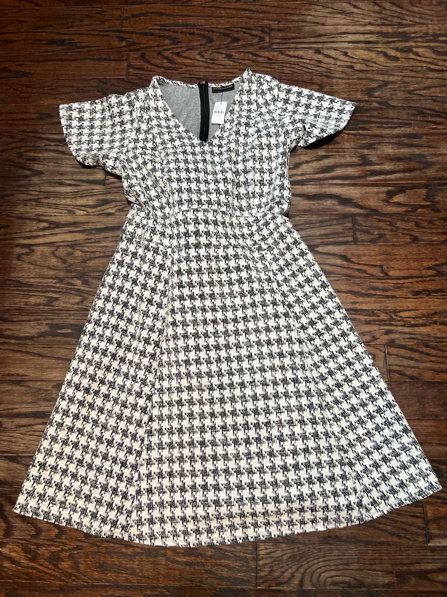 Lane Bryant Houndstooth Flare Dress Size 22/24 2