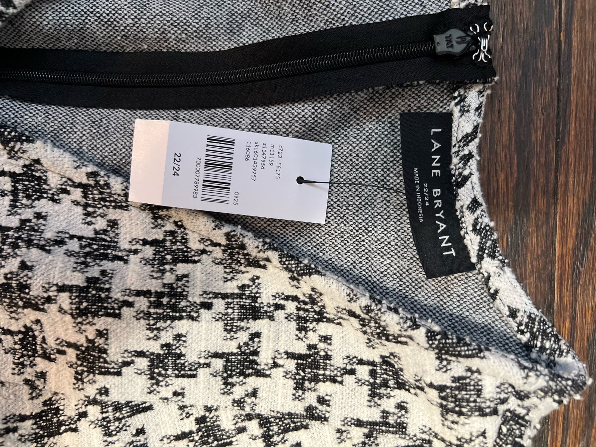 Lane Bryant Houndstooth Flare Dress Size 22/24 3