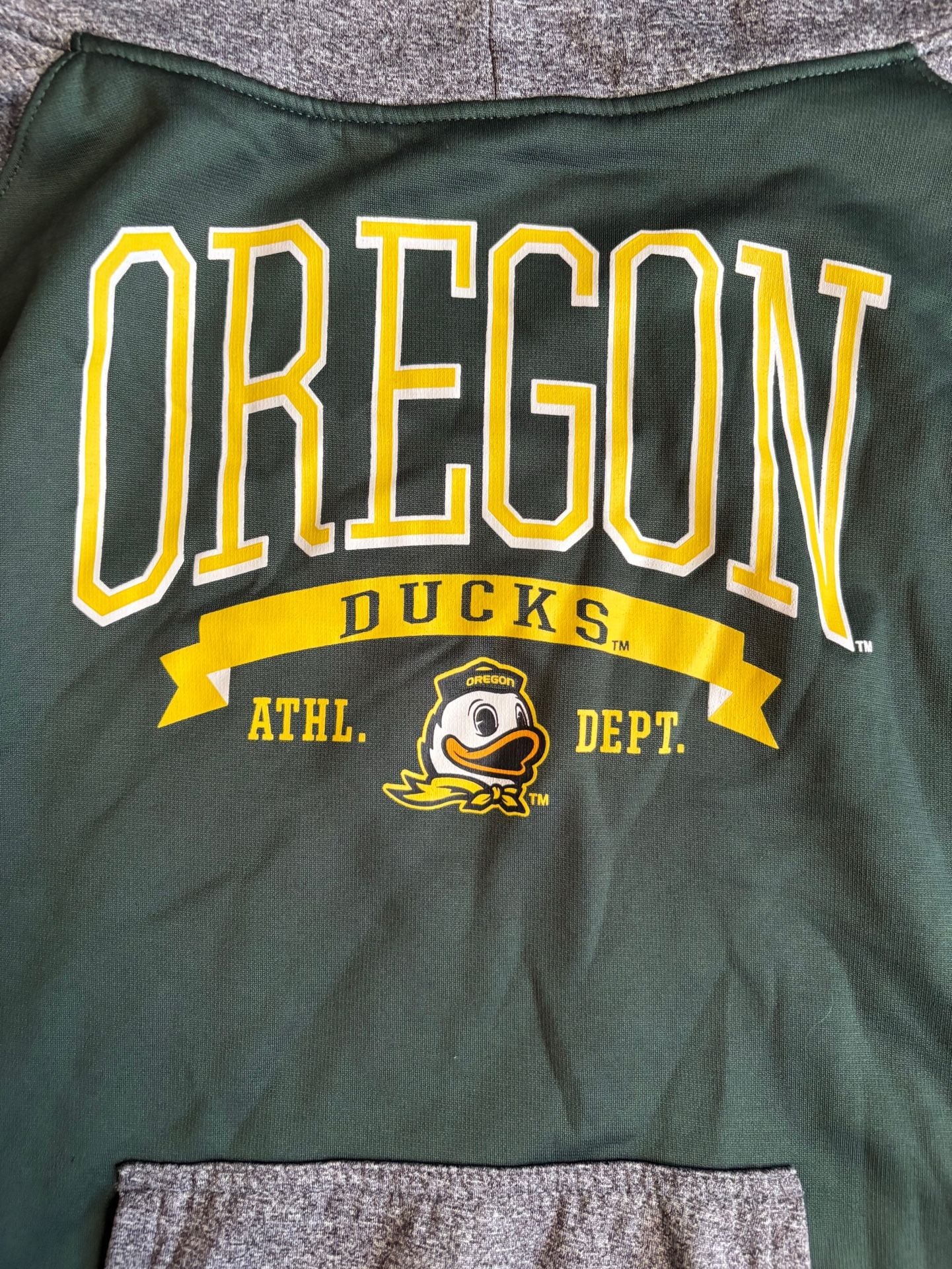 Oregon Ducks Athletic Dept Hoodie Sweatshirt Green Gray 4