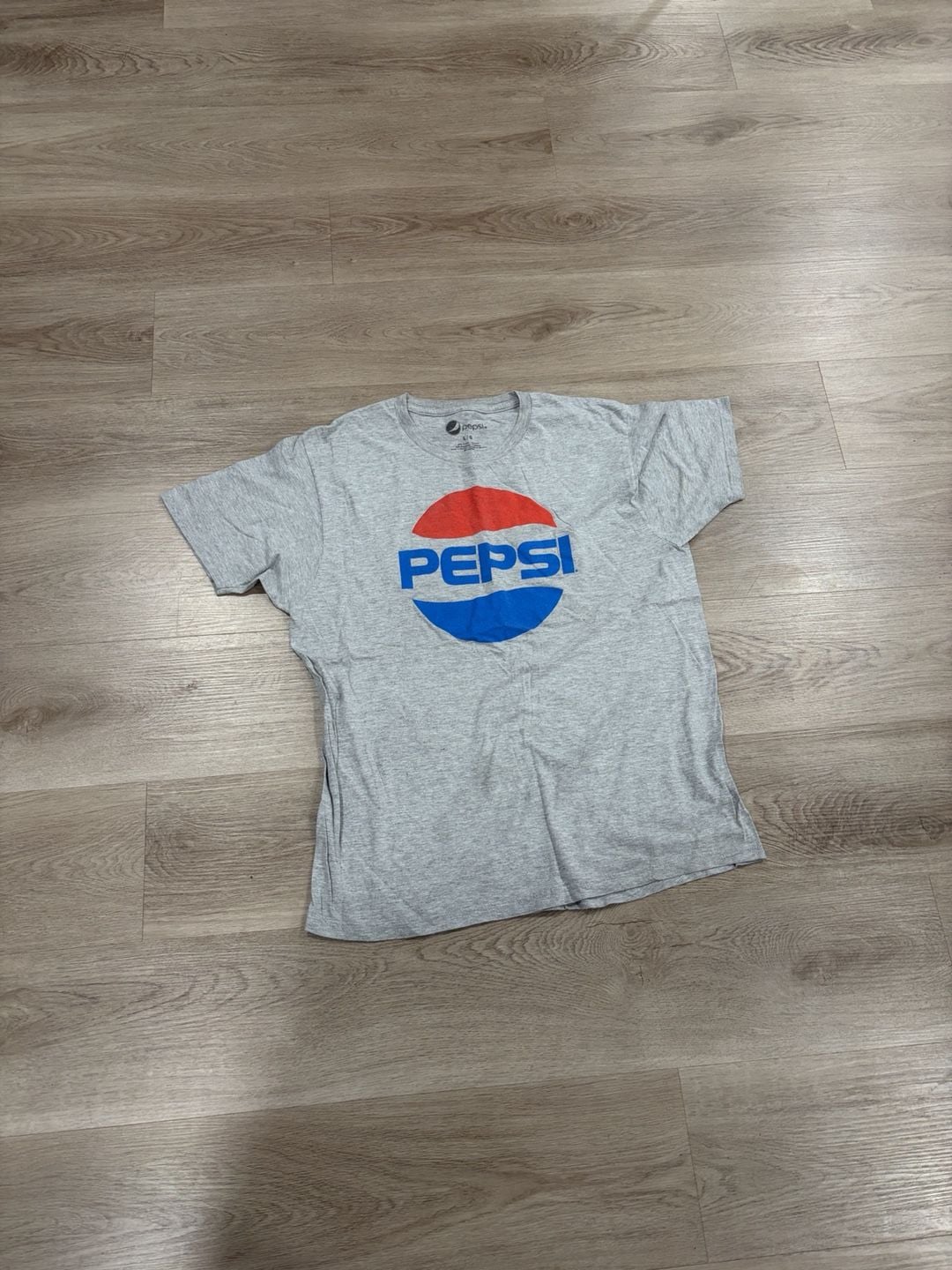 Pepsi T-Shirt Size L Gray Logo Graphic Tee 2