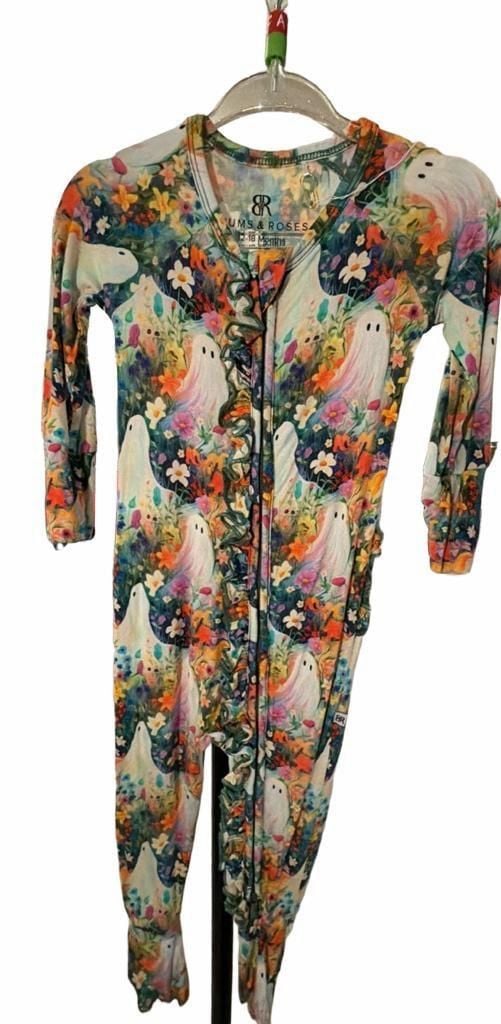 Bums & Roses Boo-tiful Blooms Convertible Ruffle Romper Size 12-18 Months 2