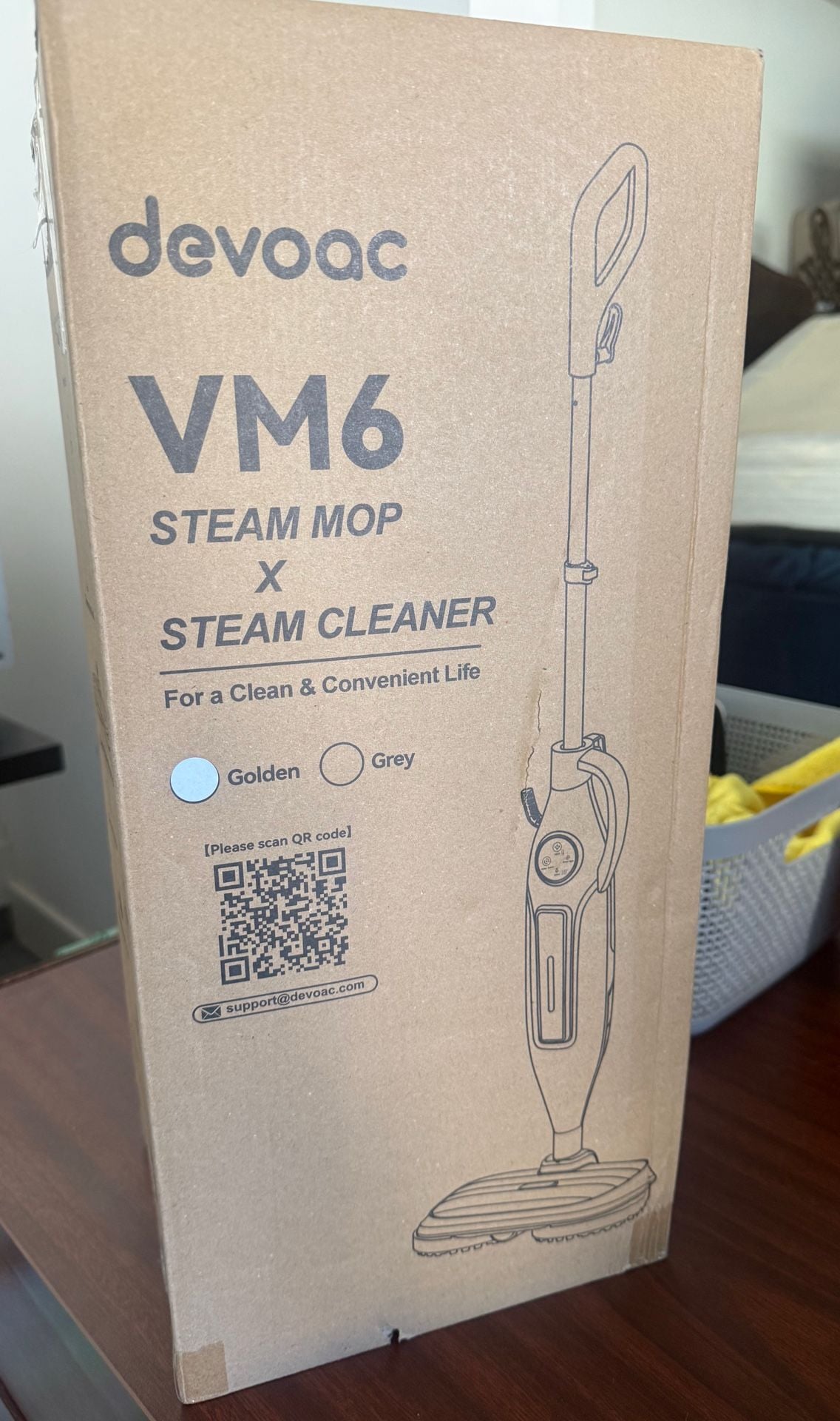 Devoac VM6 10-In-1 Steam Mop And Steam Cleaner Black Gold NEW 1