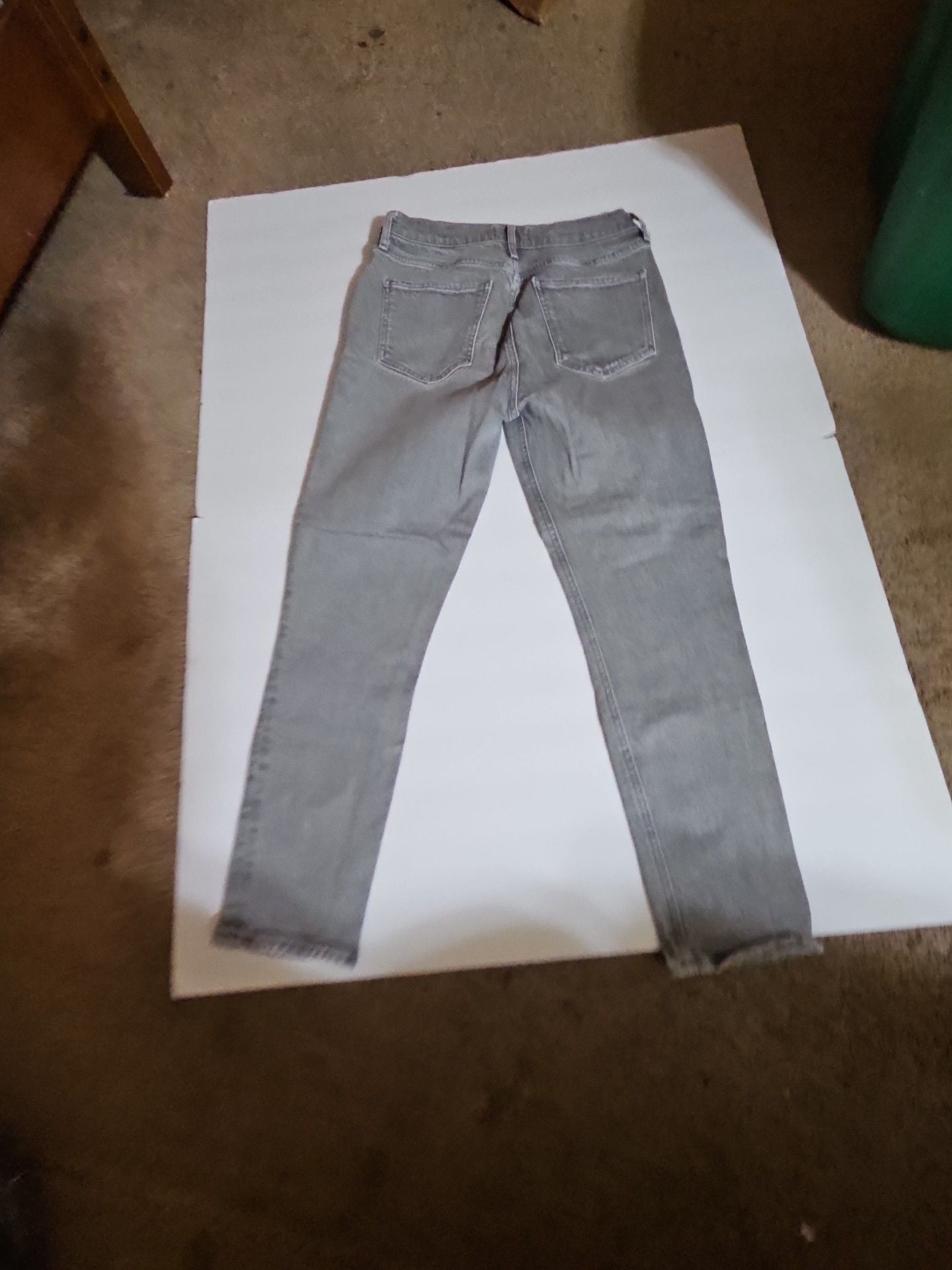 AGOLDE Straight Jeans Size 28 Grey Button Fly 3