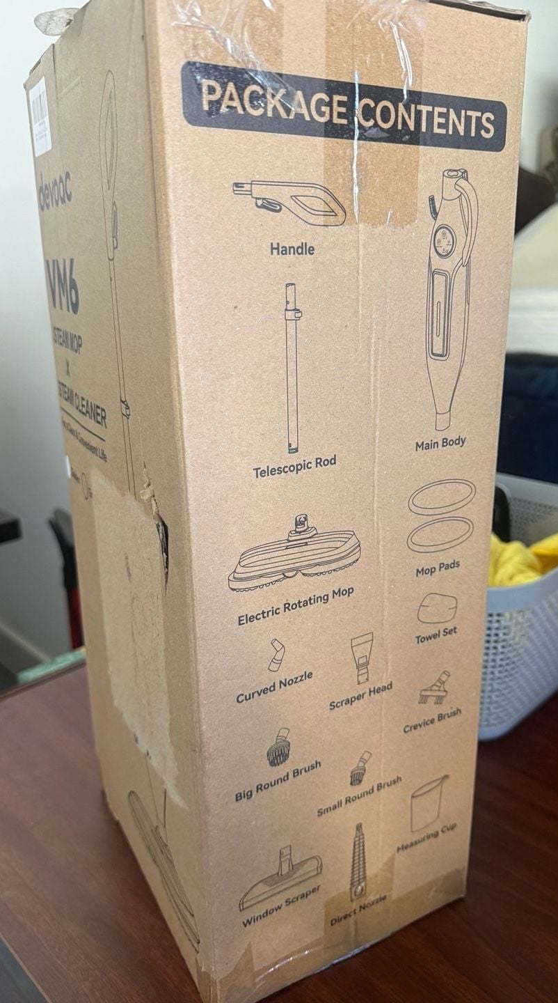 Devoac VM6 10-In-1 Steam Mop And Steam Cleaner Black Gold NEW 2