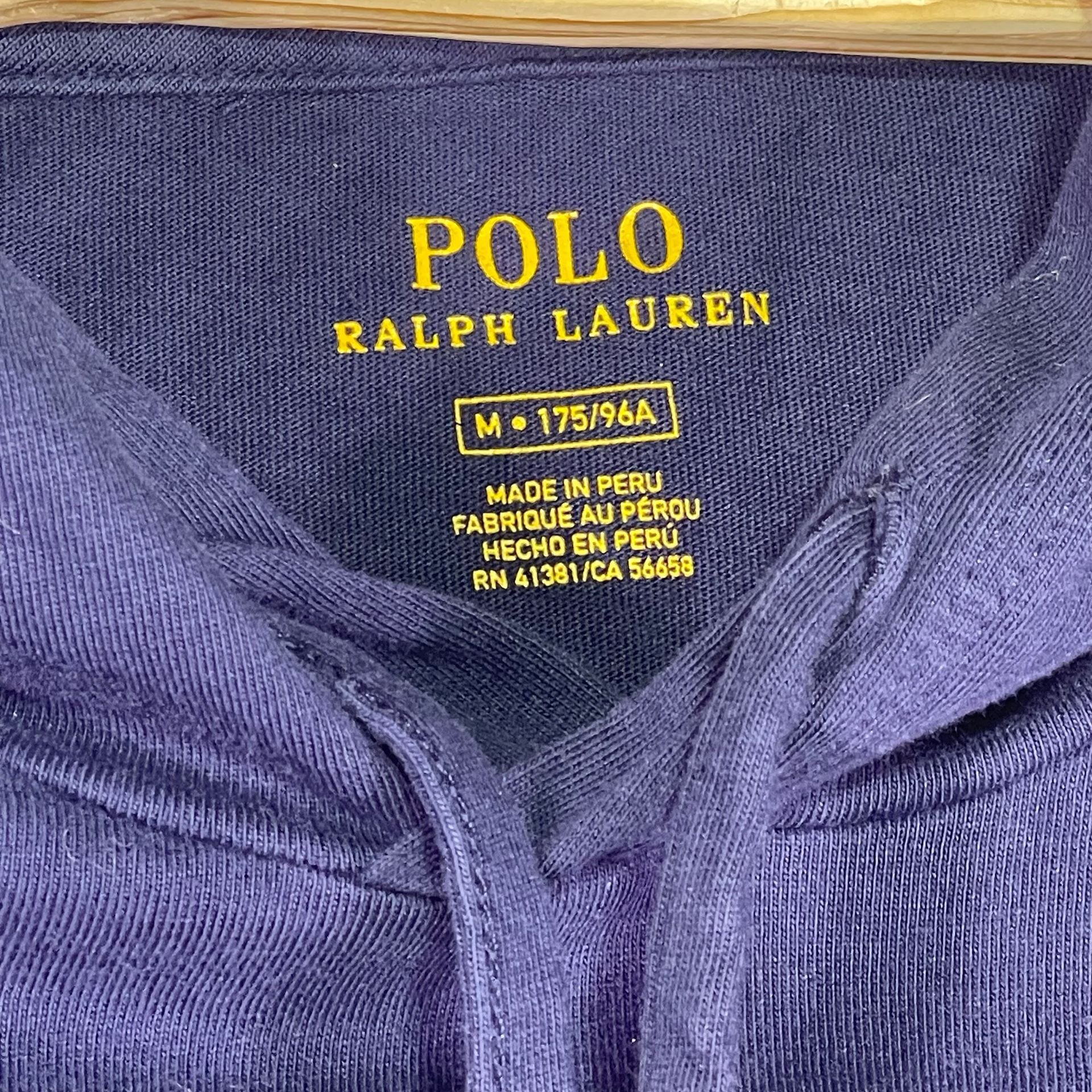 Polo Ralph Lauren Dot Print Big Pony Graphic Hooded Tee Size M Navy 3