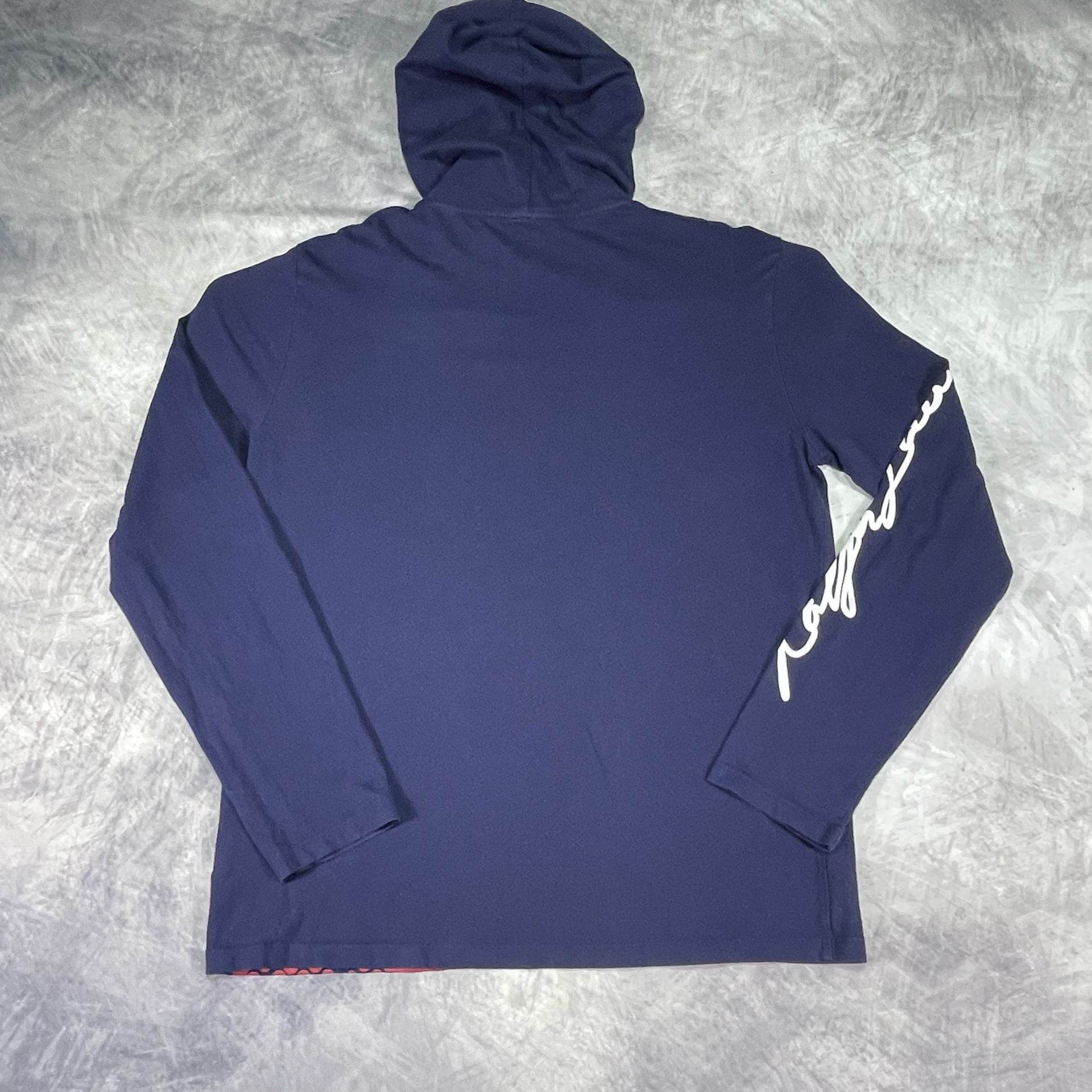 Polo Ralph Lauren Dot Print Big Pony Graphic Hooded Tee Size M Navy 7