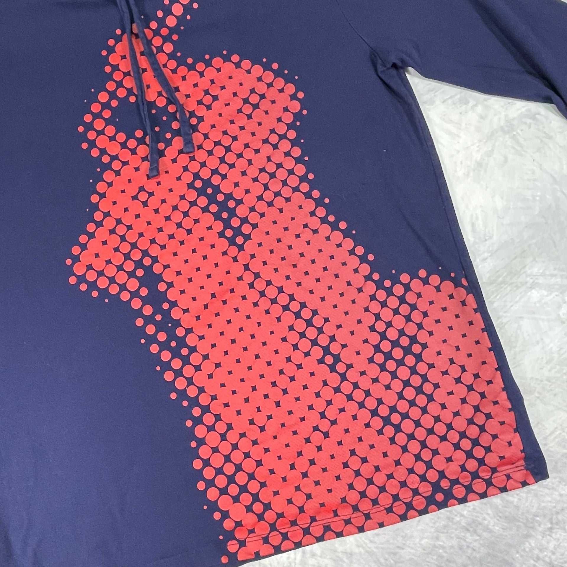 Polo Ralph Lauren Dot Print Big Pony Graphic Hooded Tee Size M Navy 10