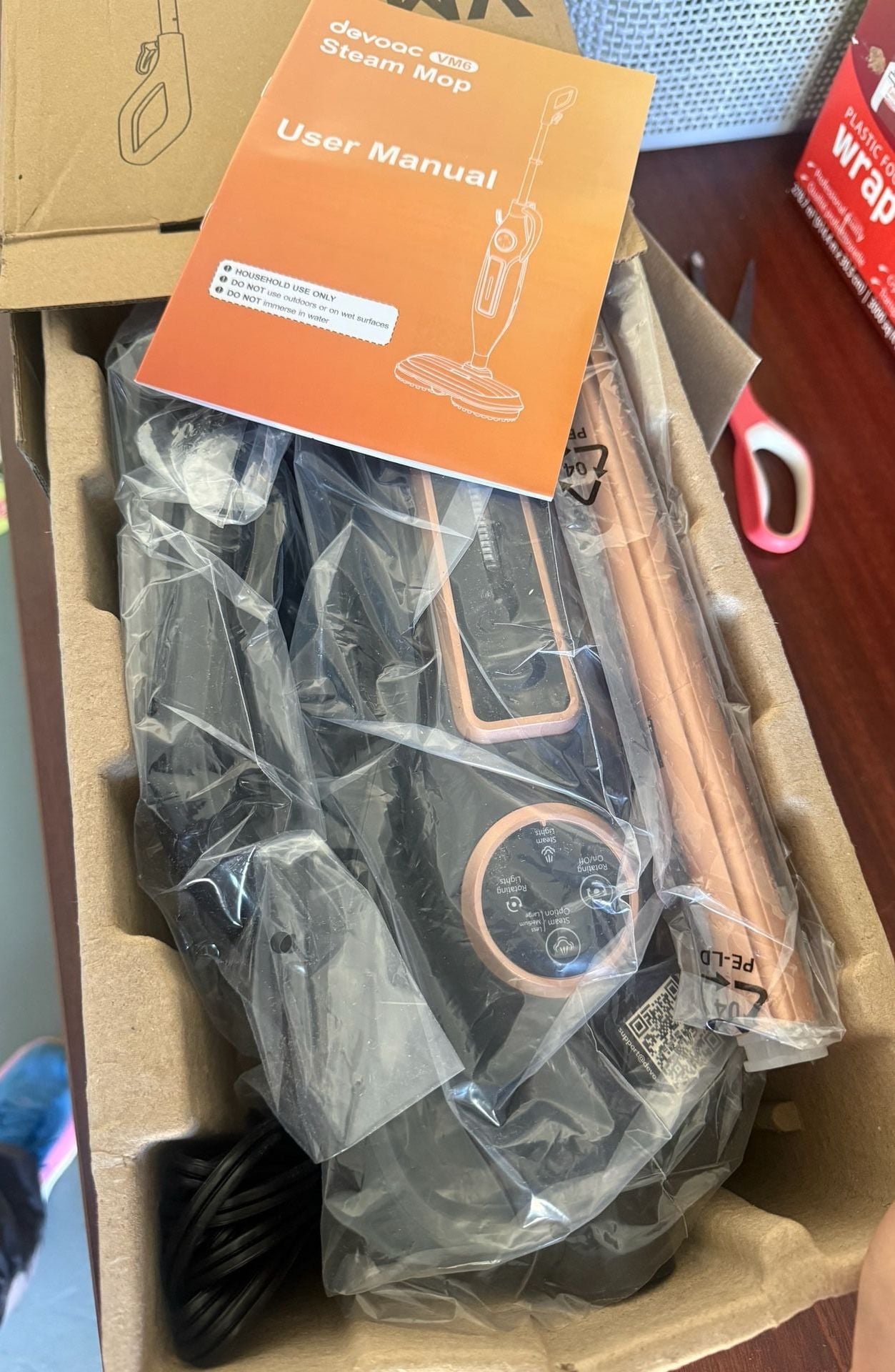 Devoac VM6 10-In-1 Steam Mop And Steam Cleaner Black Gold NEW 4