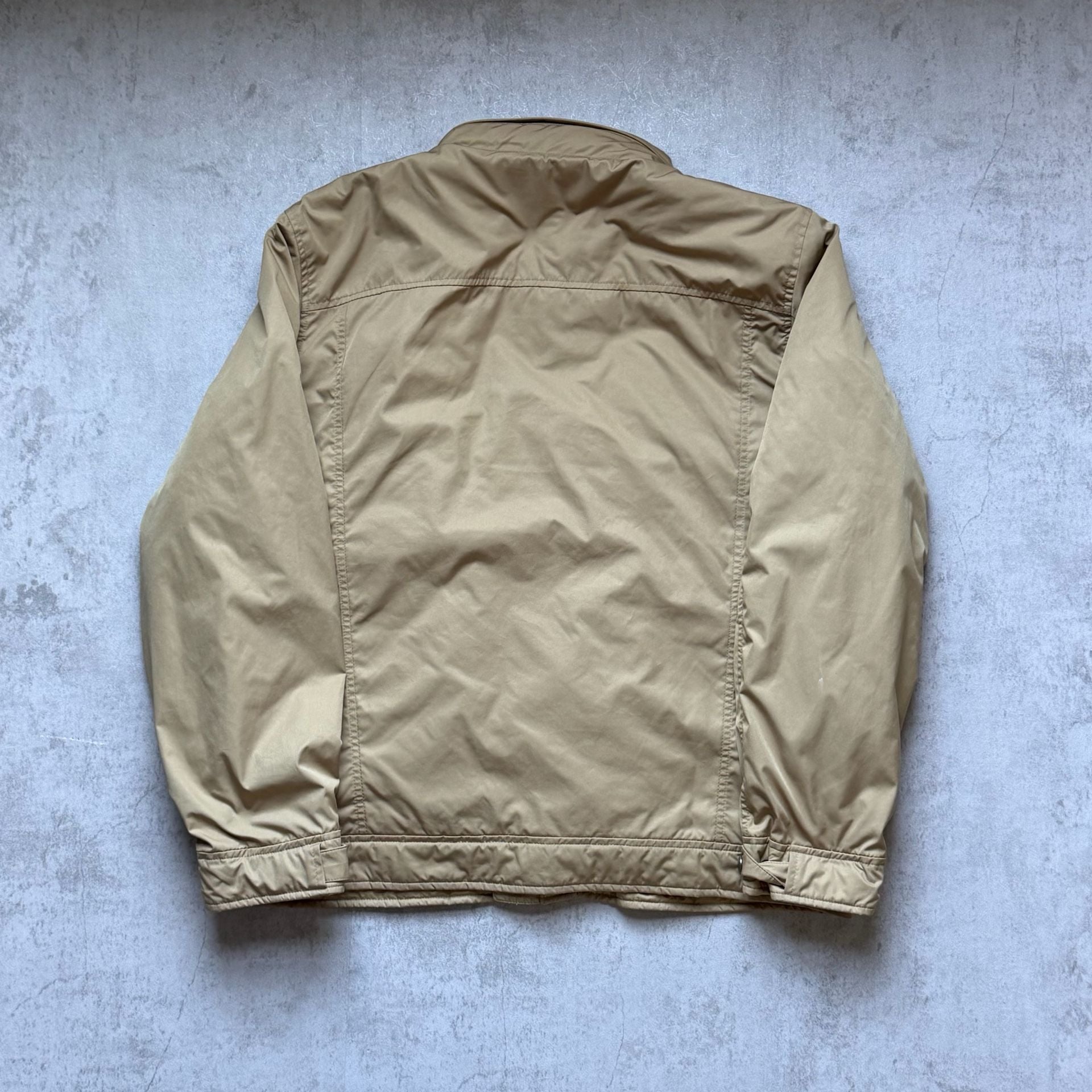 Polo Ralph Lauren Jacket Size L Tan Hooded Full Zip Windbreaker 8