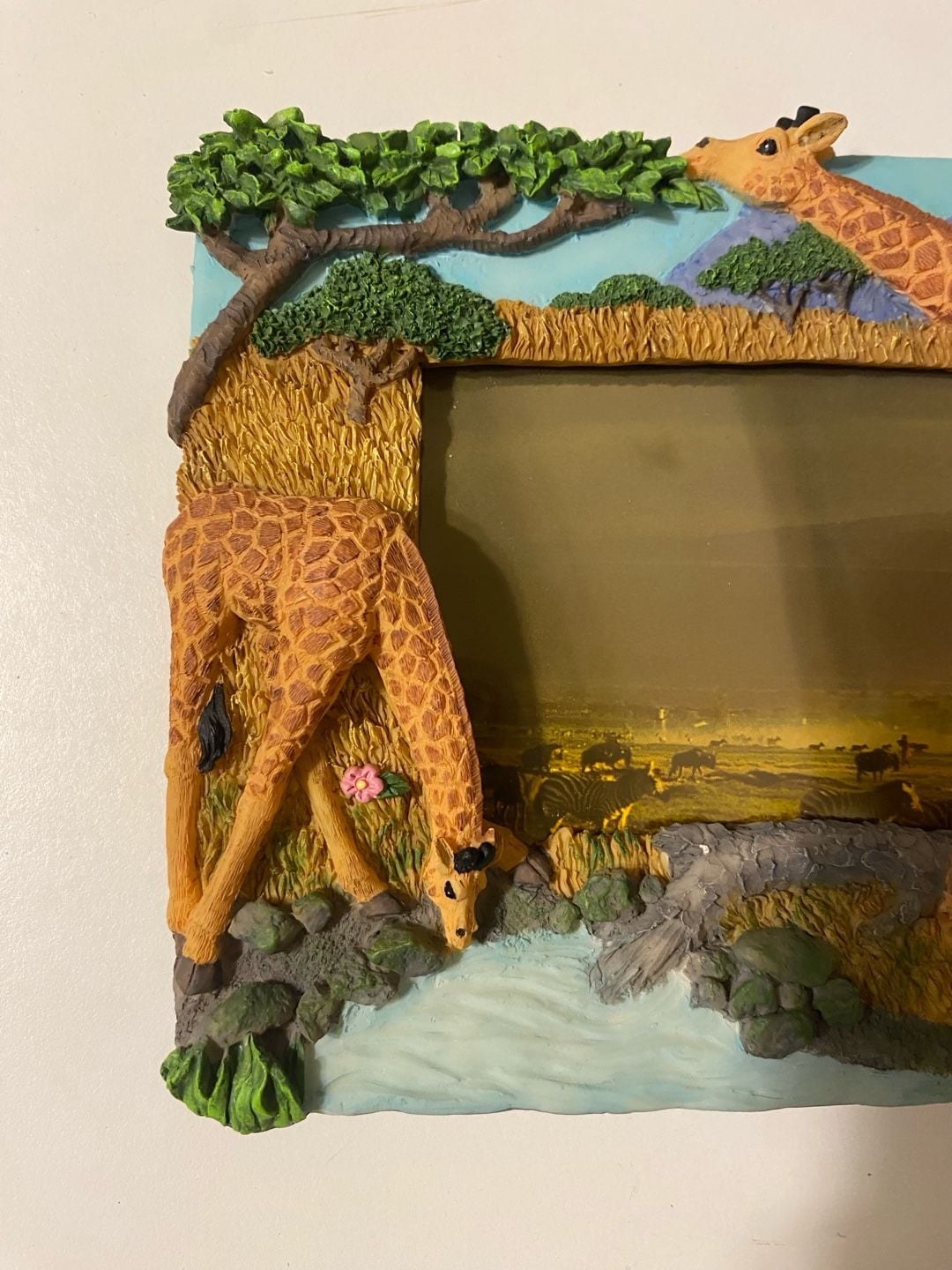 Safari Giraffe 3D Resin Picture Frame Multi Animal Wildlife Decor 2