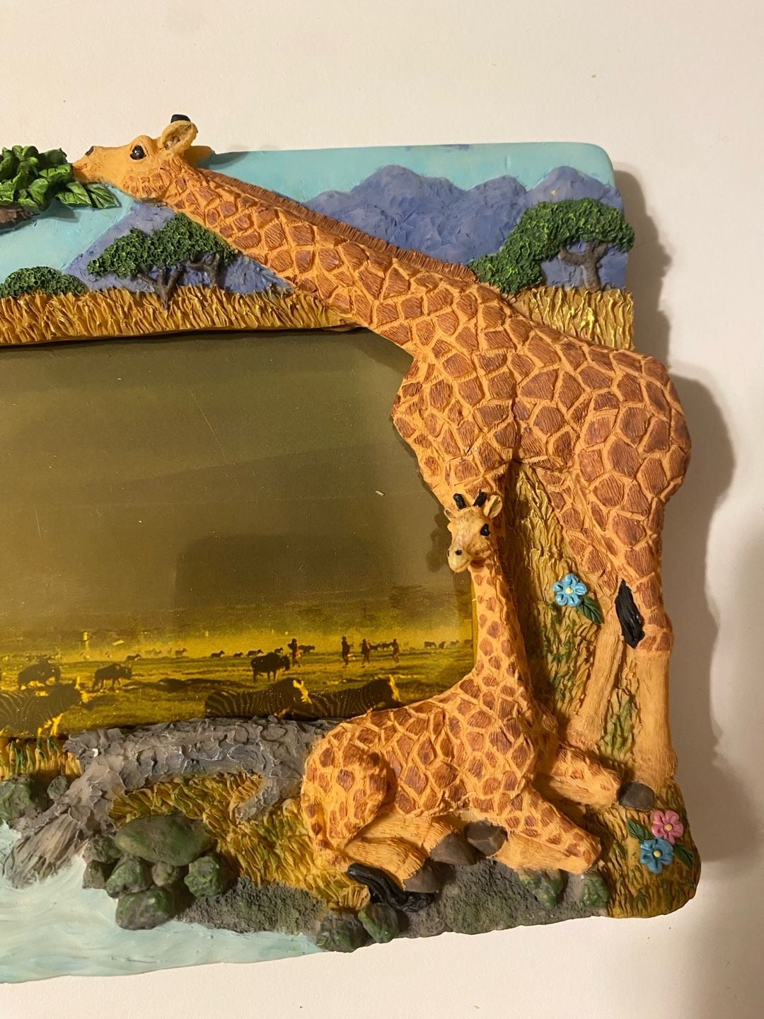 Safari Giraffe 3D Resin Picture Frame Multi Animal Wildlife Decor 3