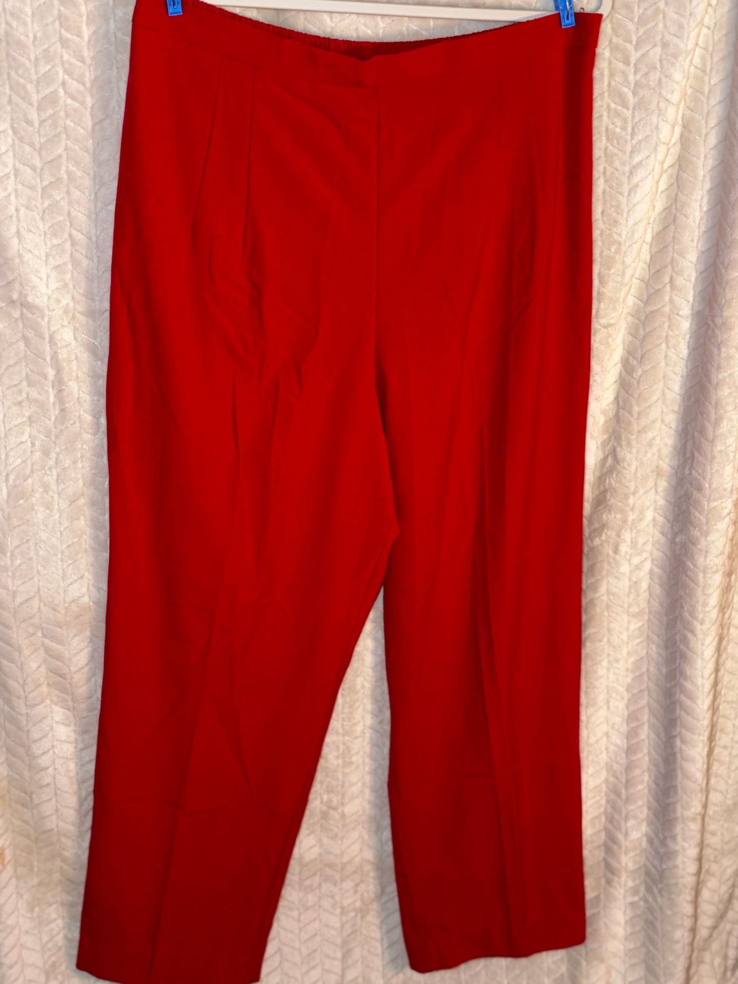Danny & Nicole Suit Set Size 18W Red Jacket Pants 3