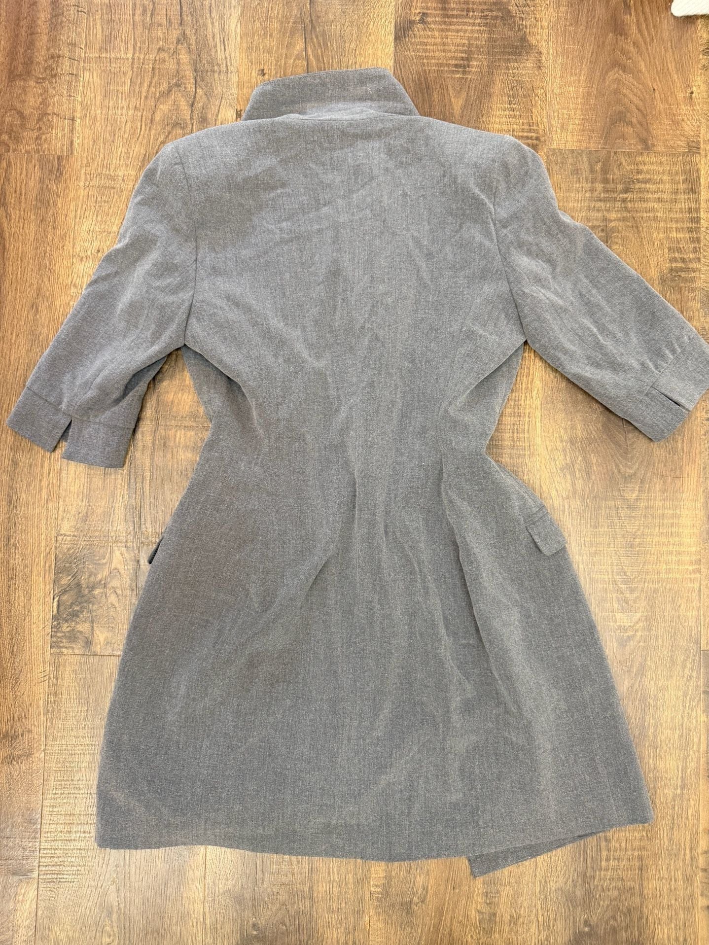 Venus Double Breasted Blazer Coat Size 8 Gray 5