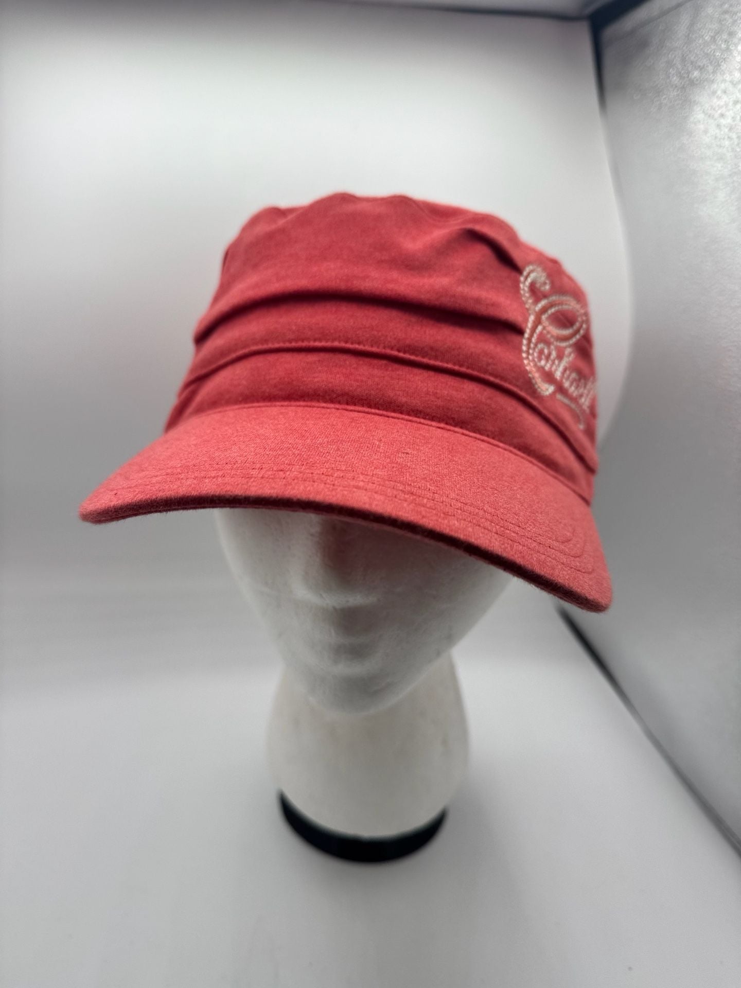 Carhartt Cadet Hat Cap Red Coral Pink Military Style Y2K 2