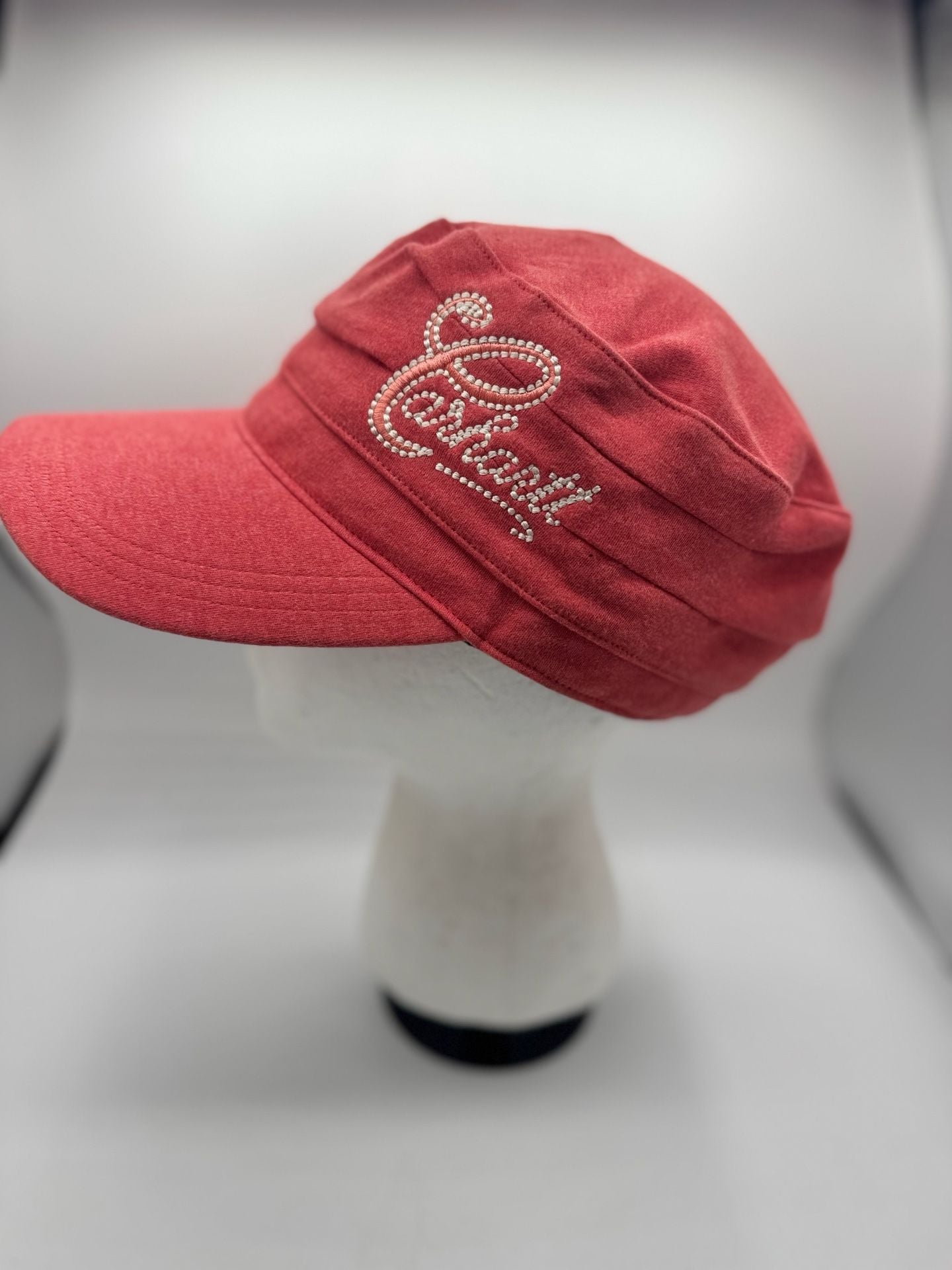 Carhartt Cadet Hat Cap Red Coral Pink Military Style Y2K 3