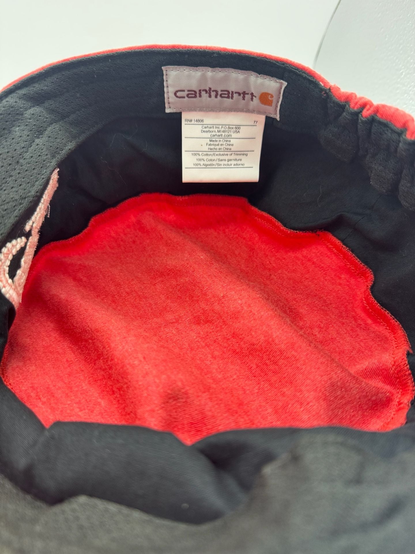 Carhartt Cadet Hat Cap Red Coral Pink Military Style Y2K 6