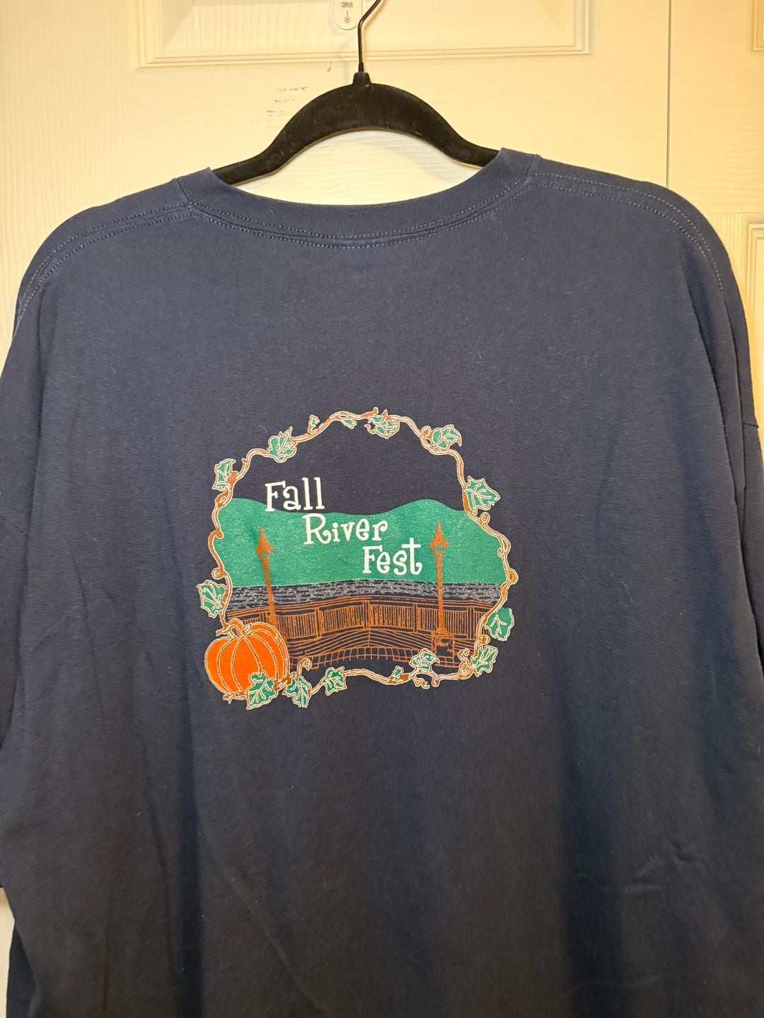 Gildan Fall River Fest T-Shirt Size 2XL Navy Short Sleeve Graphic Tee 8