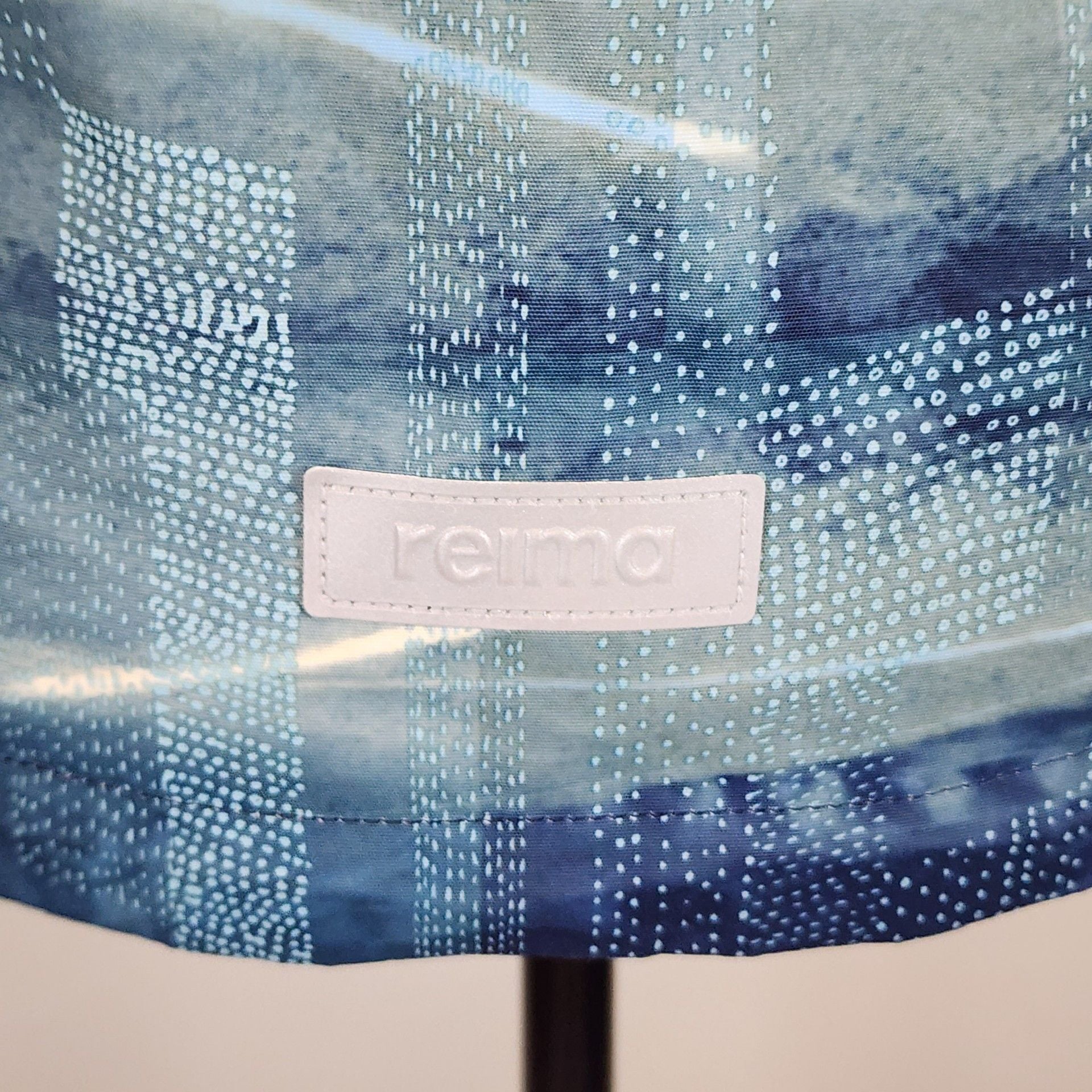 Reima Kids Waterproof Breathable Hooded Jacket Blue Abstract Print Approx 5T 6
