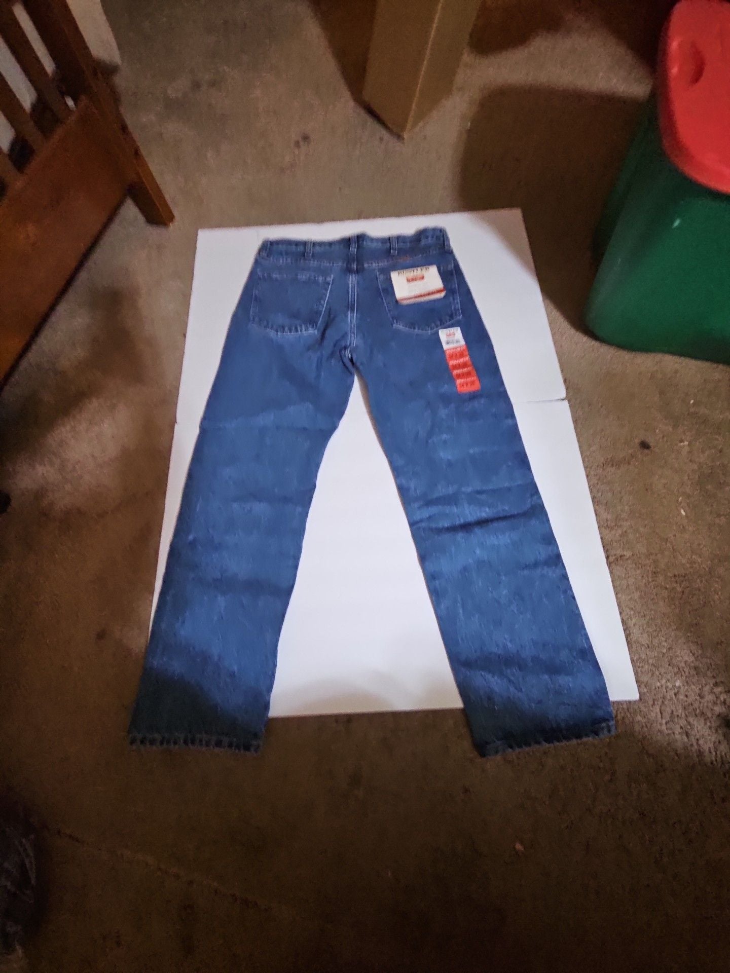 Rustler Regular Fit Straight Leg Jeans 34x29 Blue Denim New with Tags 3
