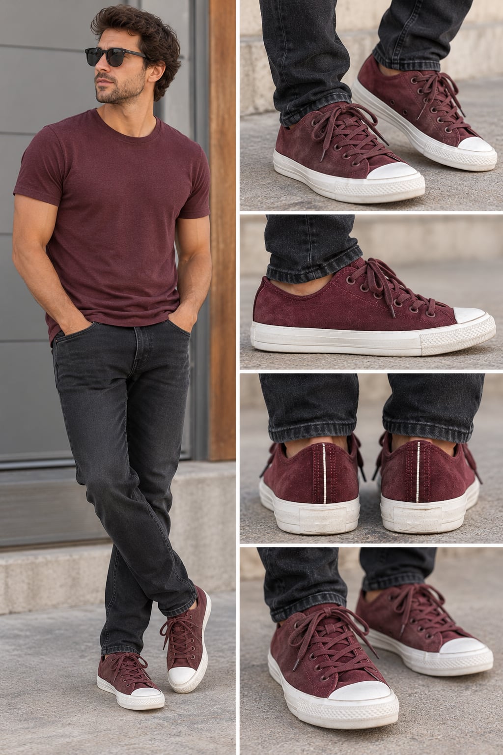 Converse Chuck Taylor All Star Counter Climate Suede Dark Sangria Men 9.5 157599C 2