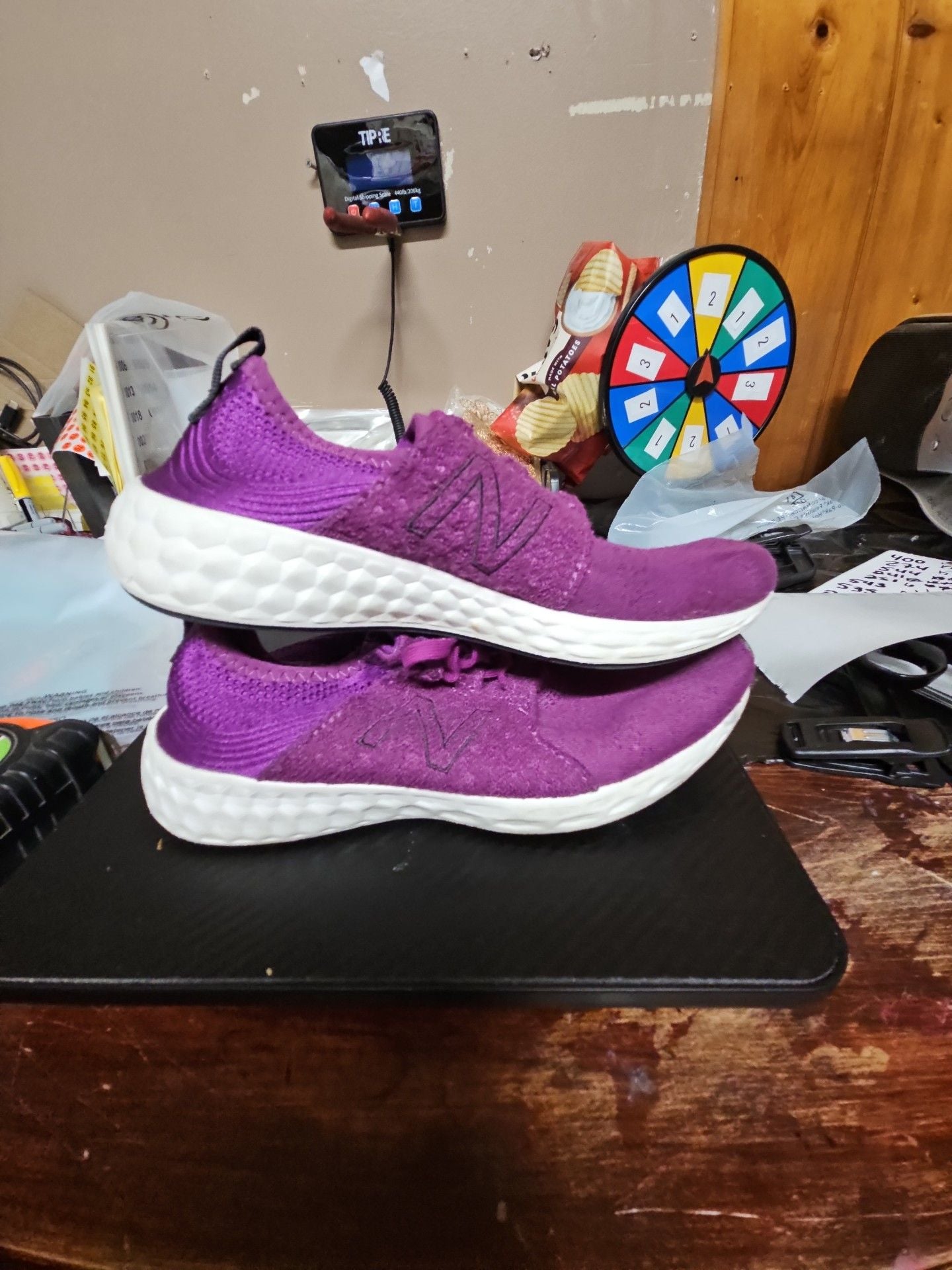 New Balance KJCRZHIG Size 3.5 Purple Sneakers 3