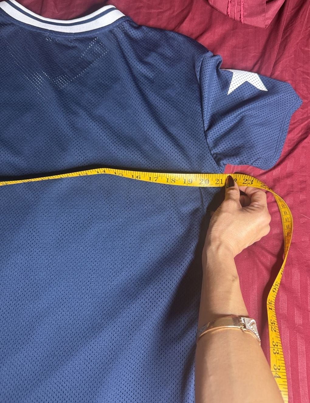 Popular 21 Mesh Jersey Size S Blue 98 Star V-Neck Short Sleeve 3